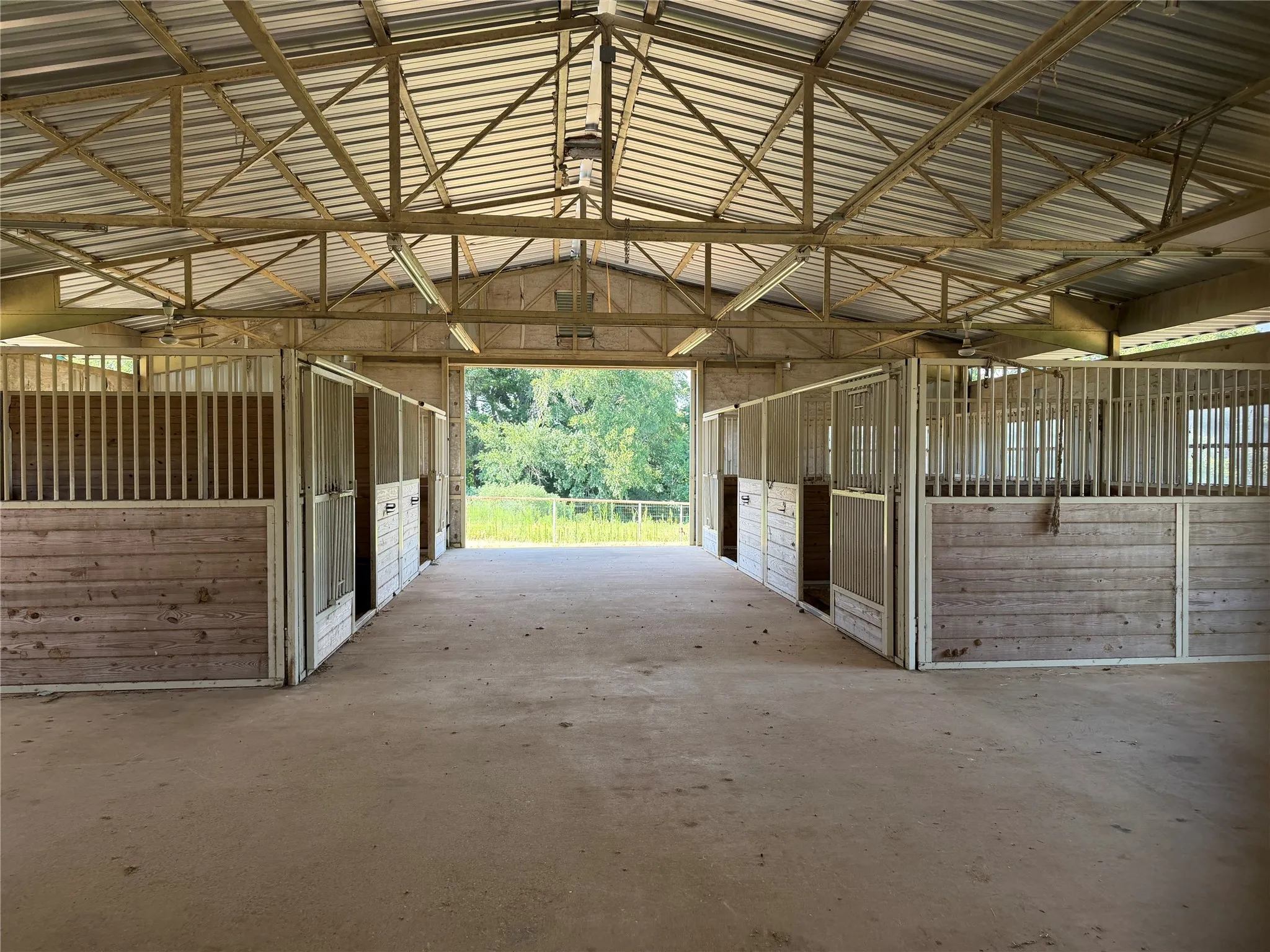 Interior of the barn - well constructed, good sized stalls.