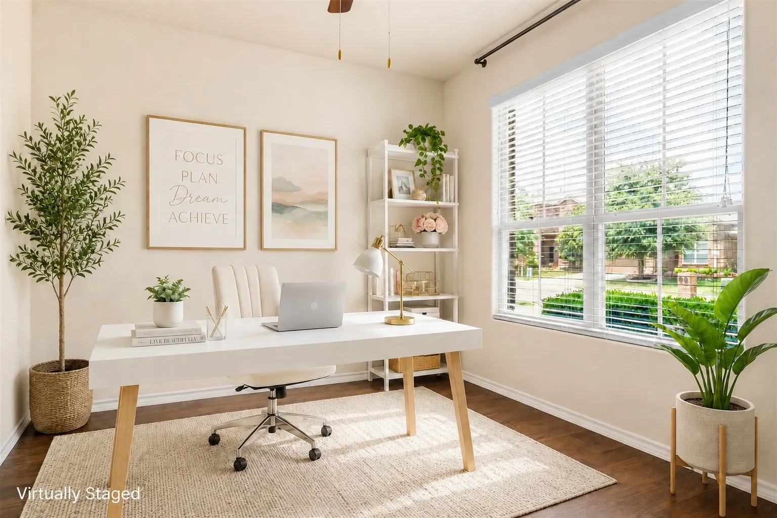 Virtually staged office