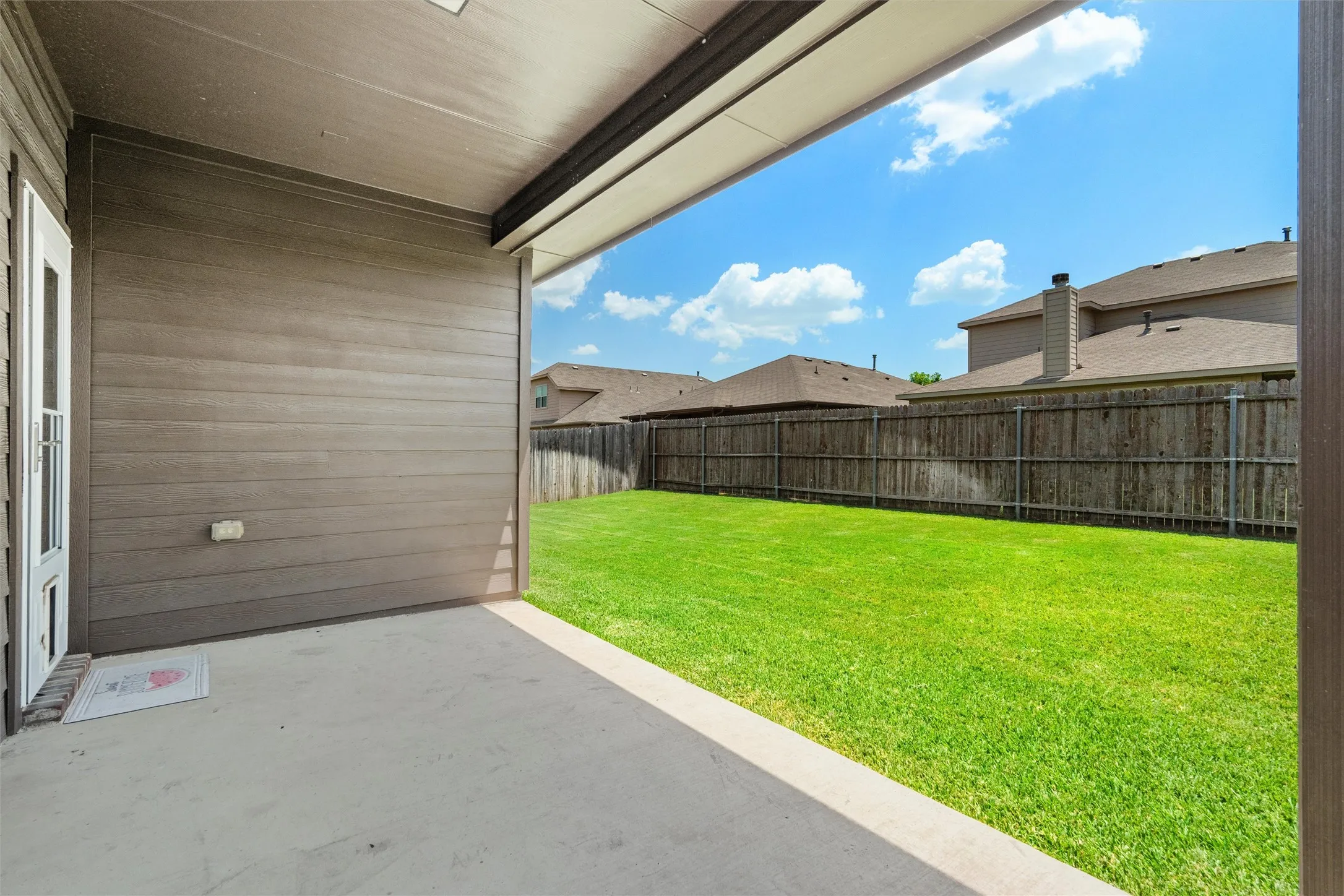Large covered patio