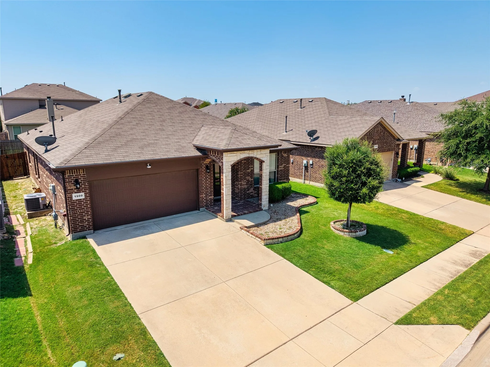 Brick exterior with arched entry