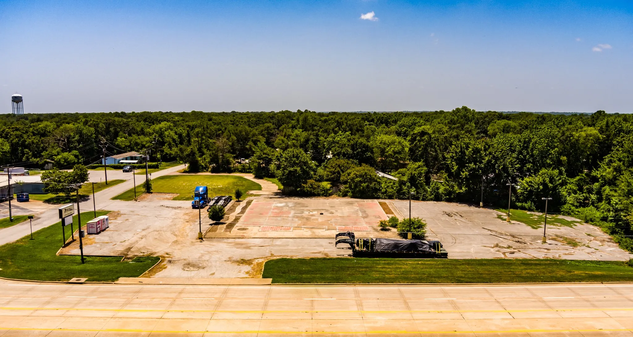 View looking South of lot