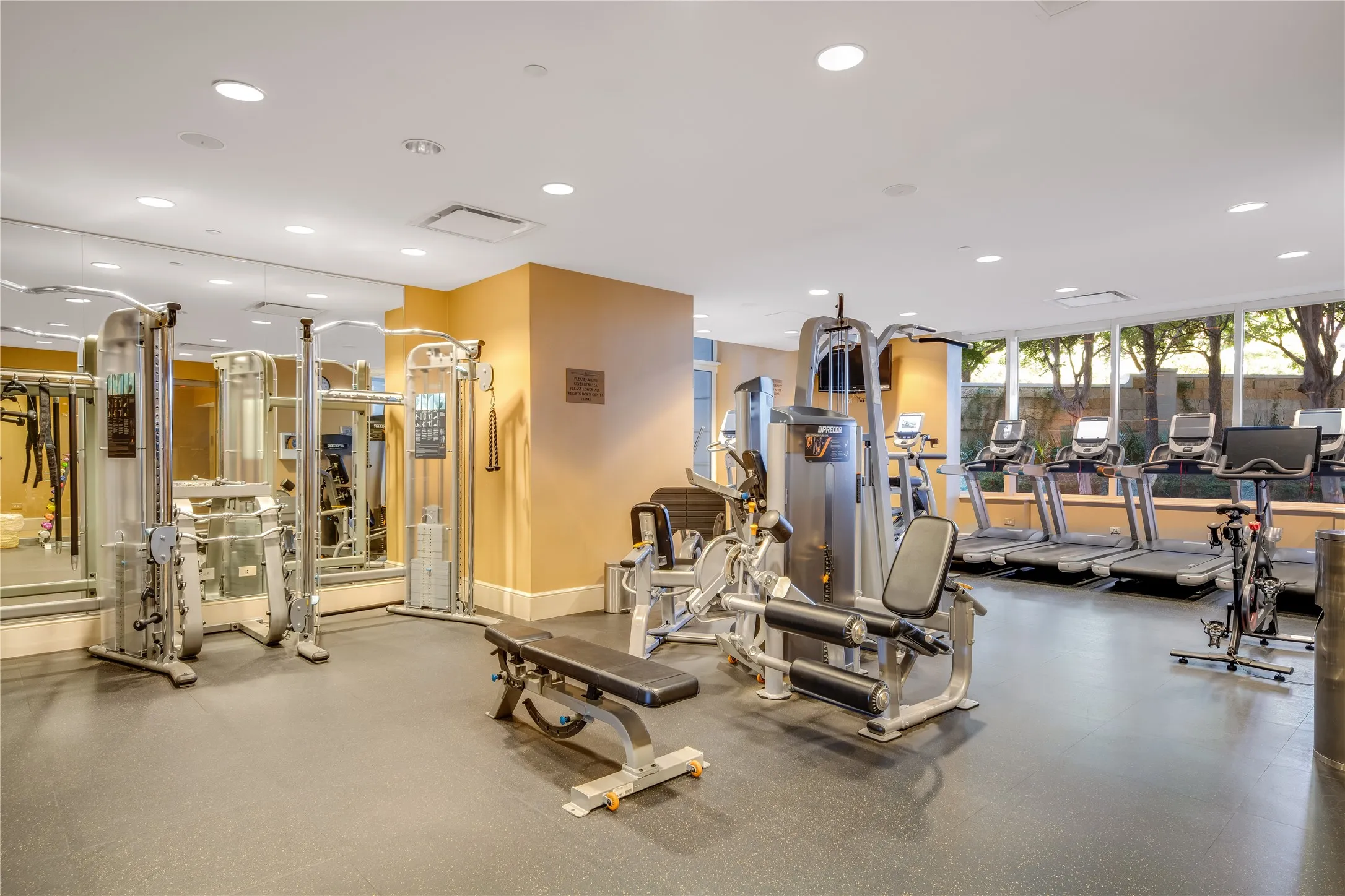 Fitness center.
