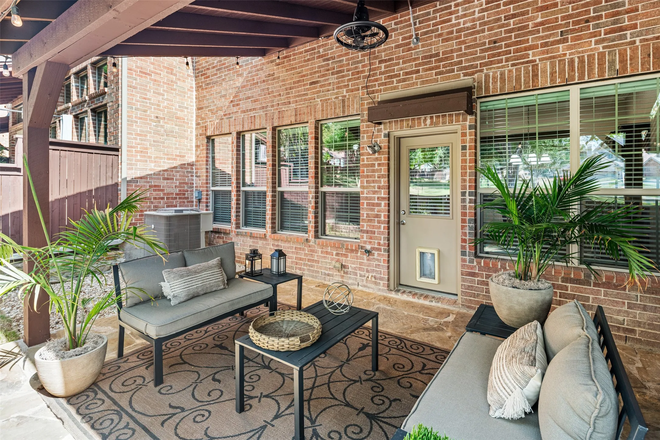 Large covered patio