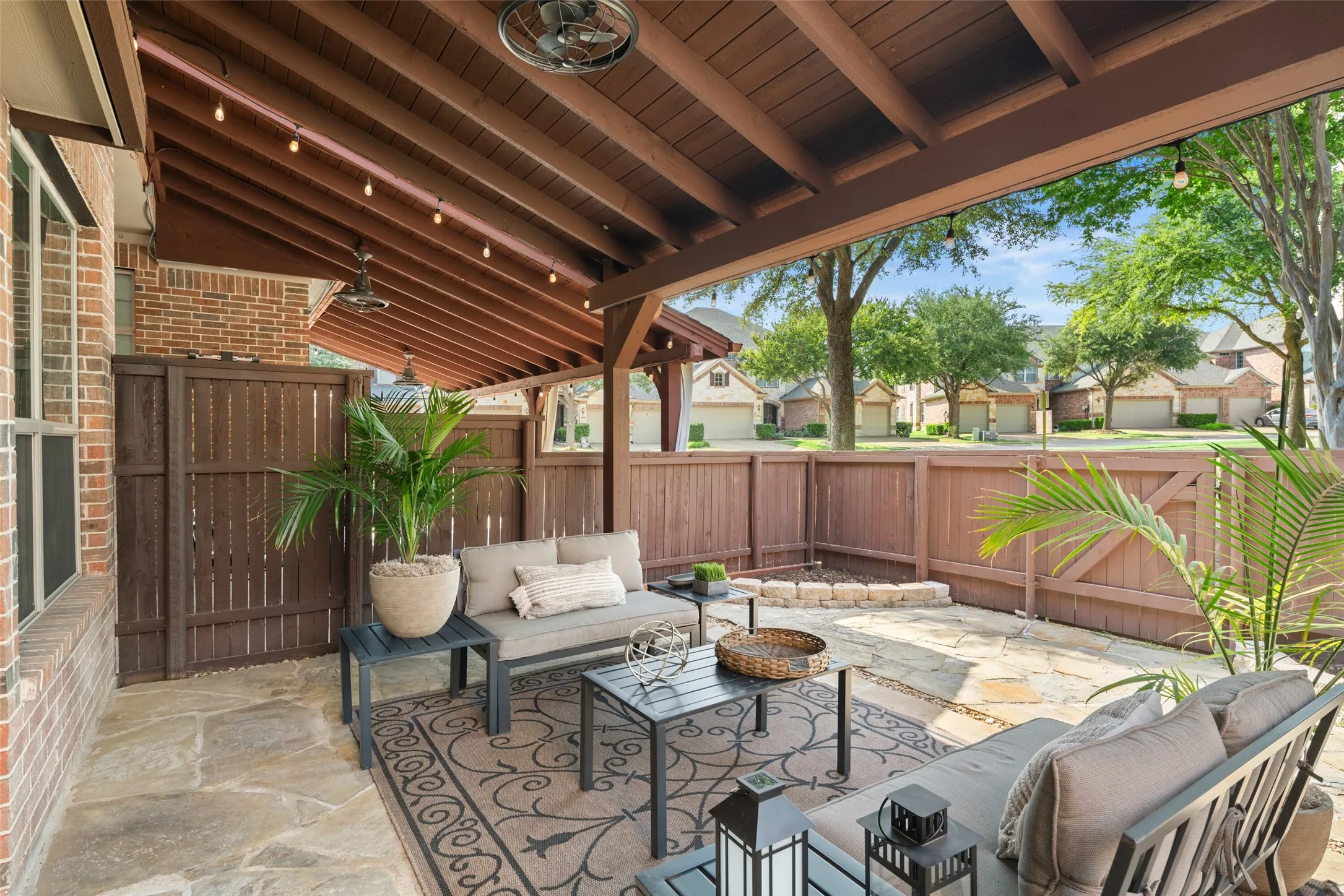 Patio has plenty of options for furniture arrangements