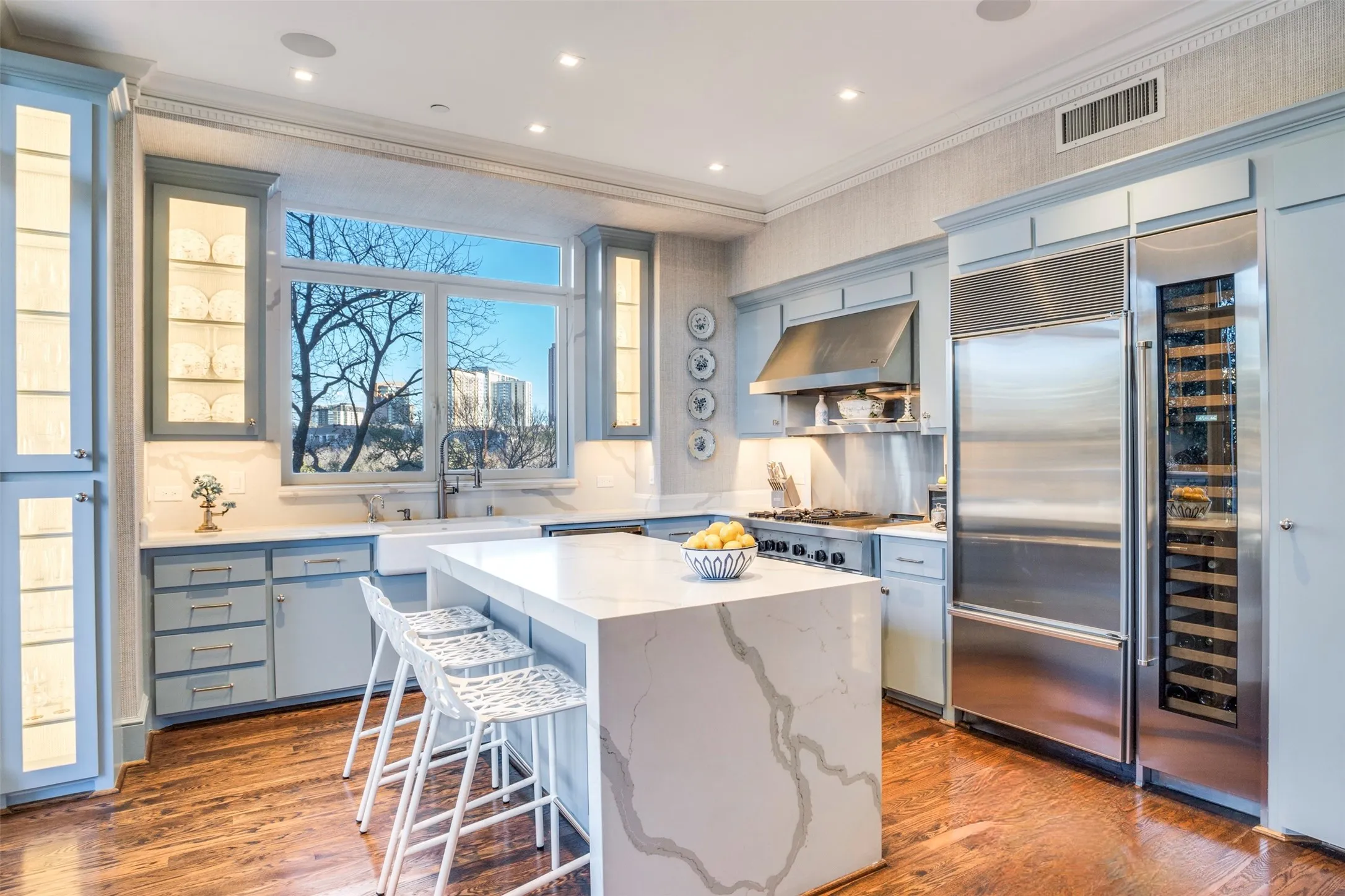 Chef's kitchen with private terrace.