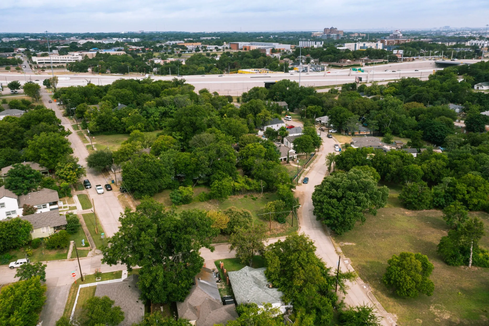 Aerial view with convenient access to I35