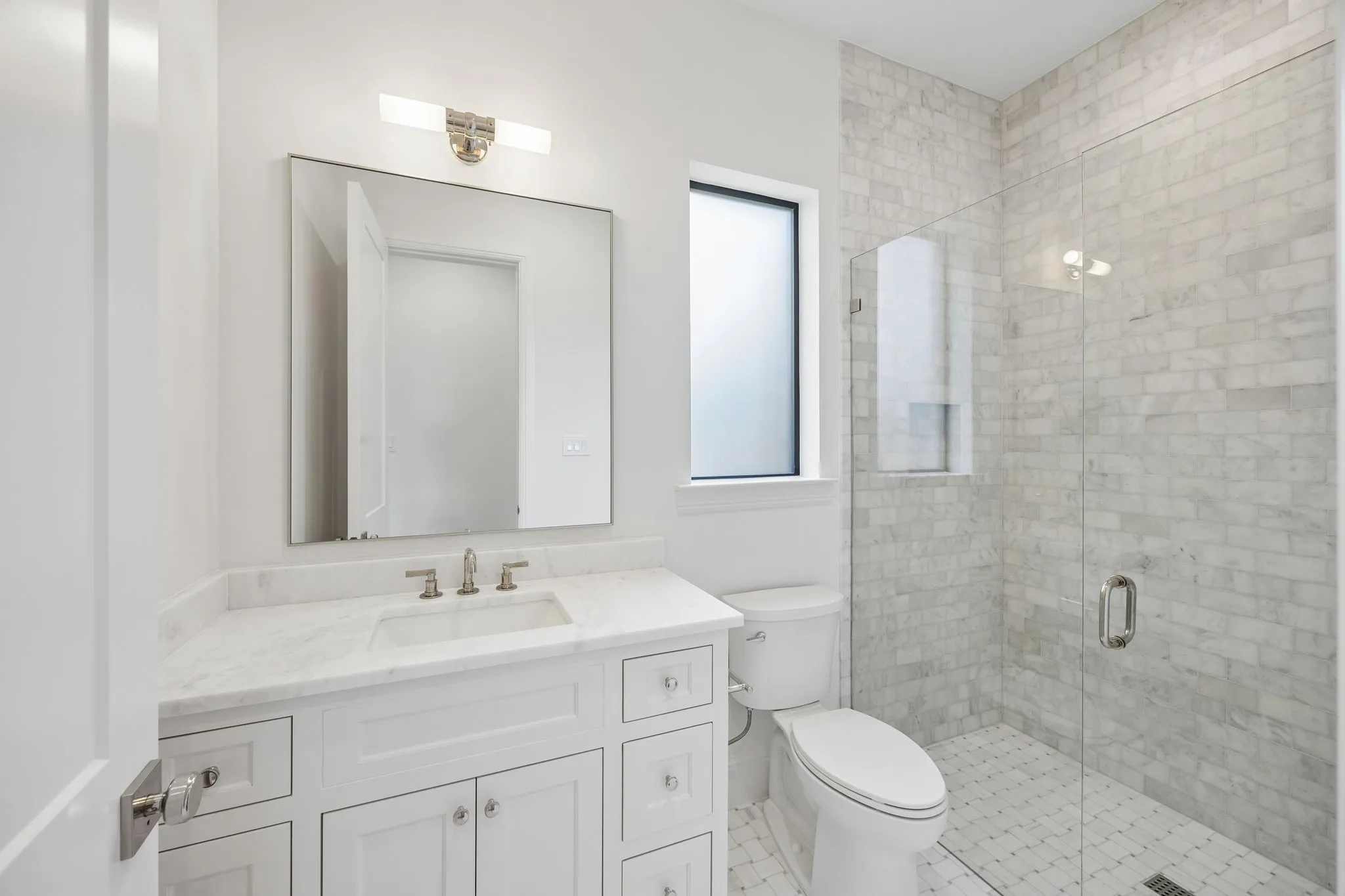 Downstairs secondary with walk. in shower