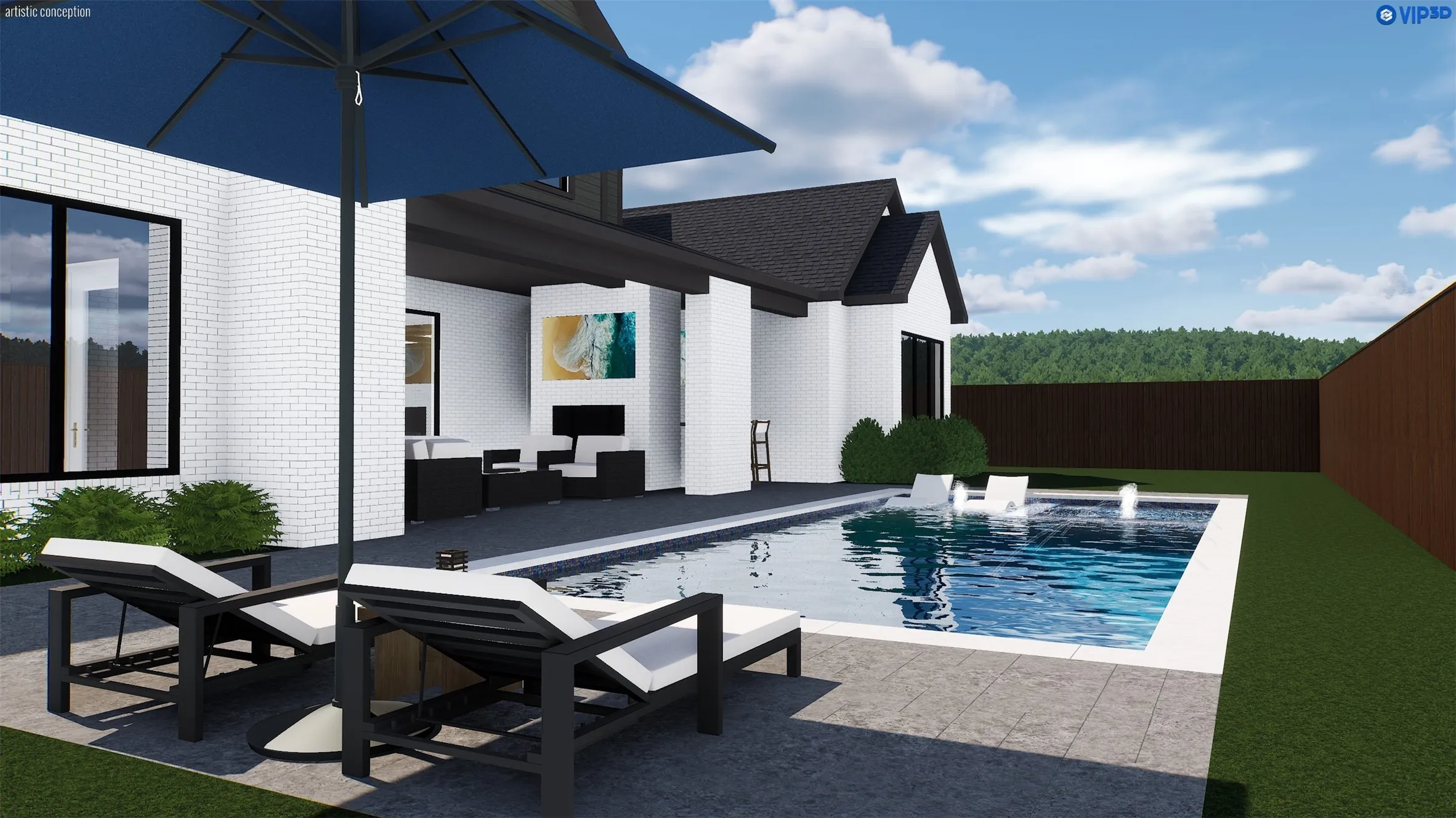 Rendering only - not included with price of home.
