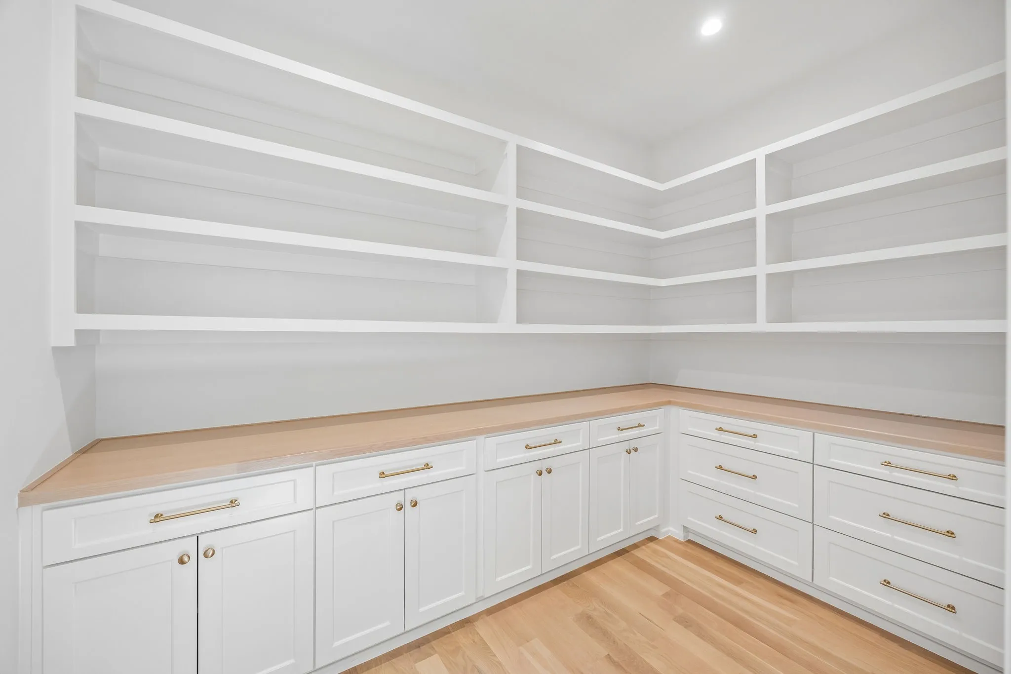 Working pantry with drawer and butcher block