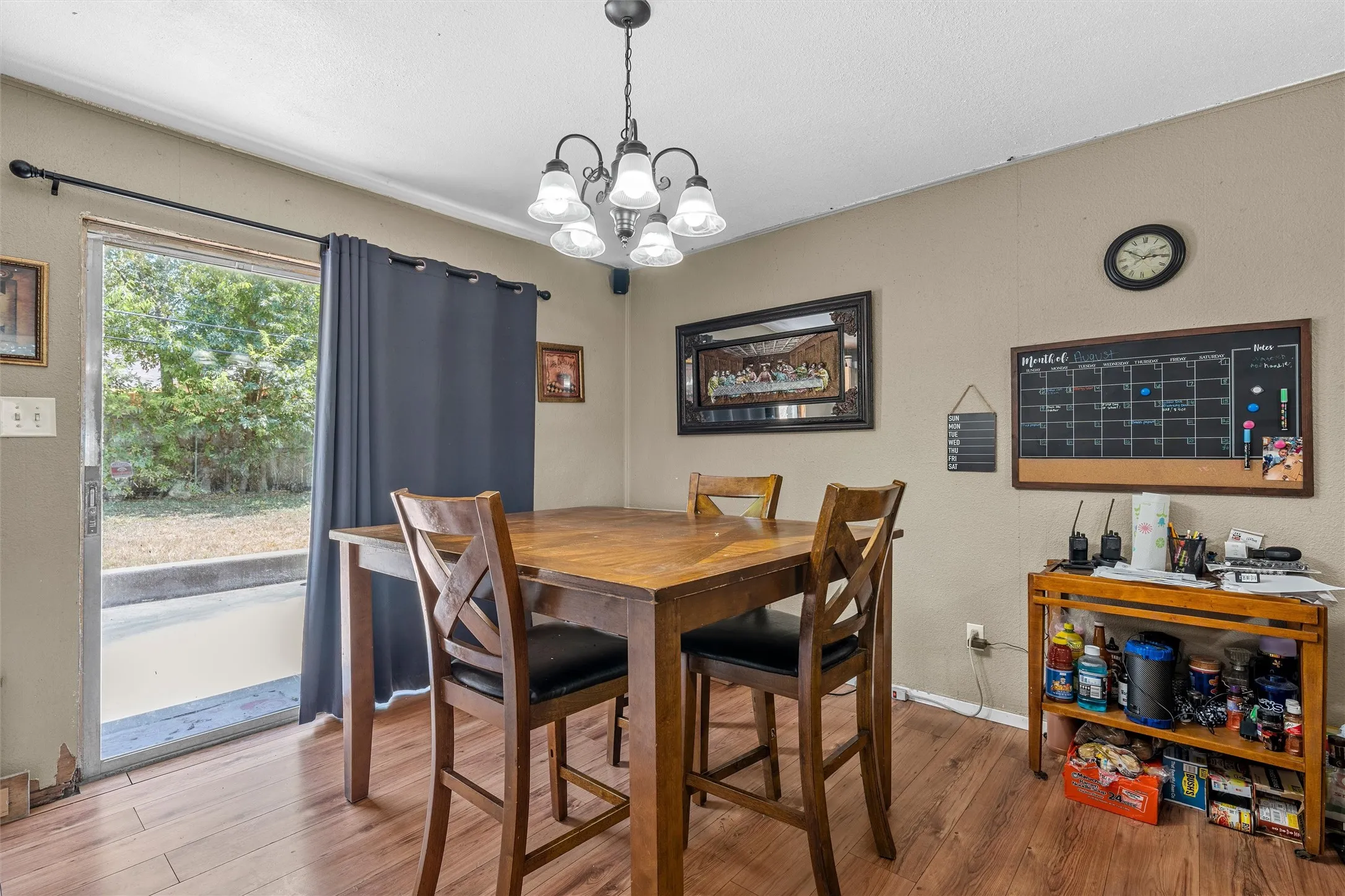 Wood-finish flooring throughout