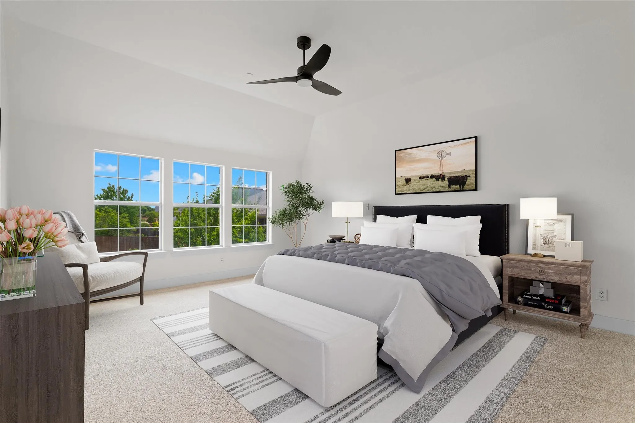 Second primary ensuite upstairs -- Virtually staged