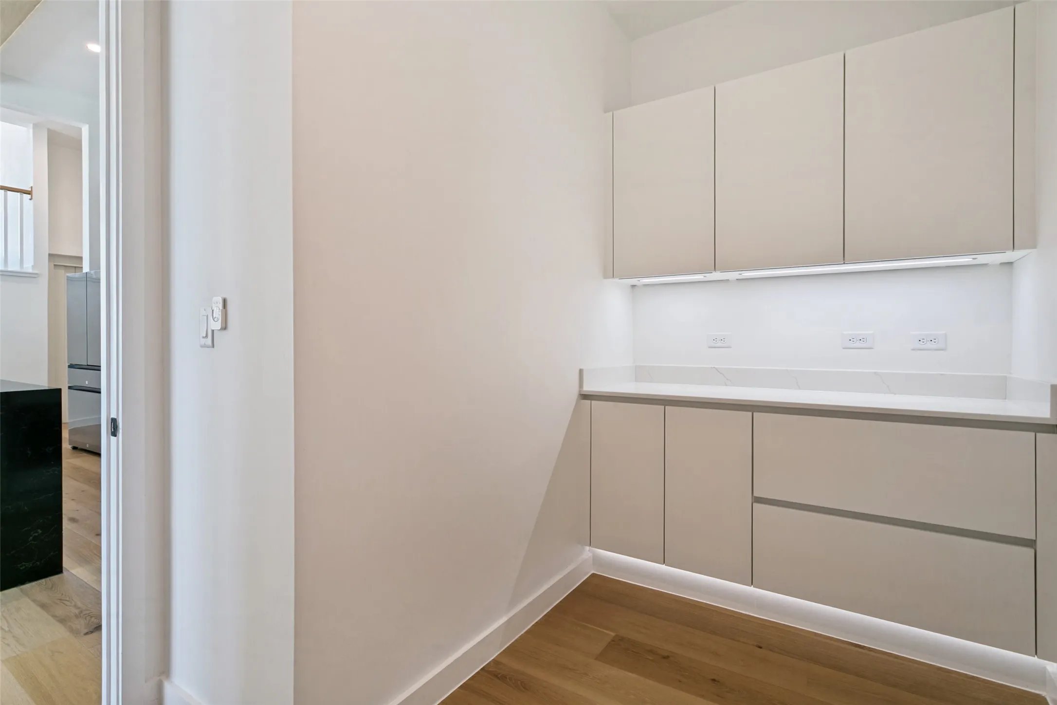 Spacious walk in pantry.