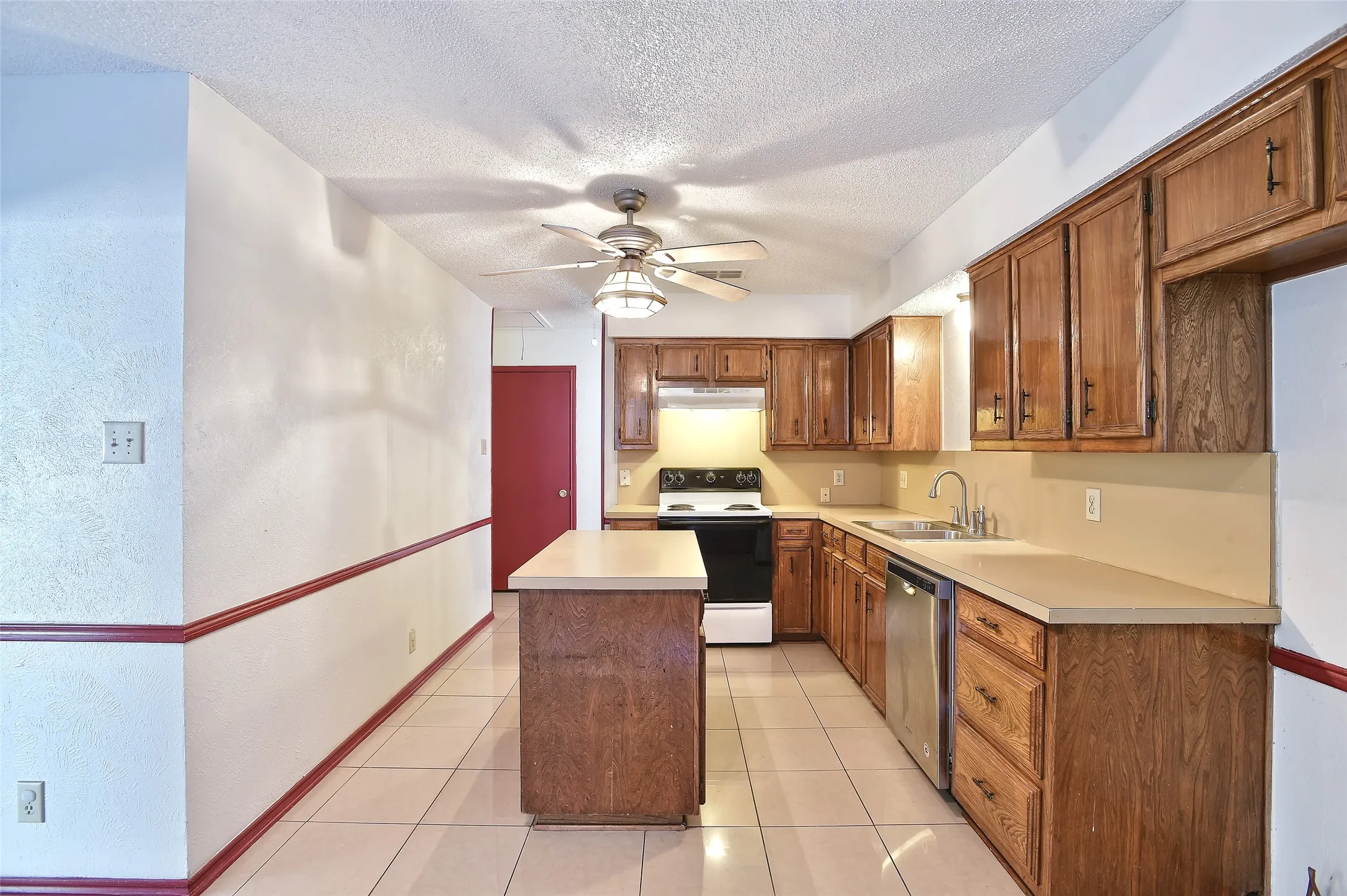 View of the kitchen from the dining area