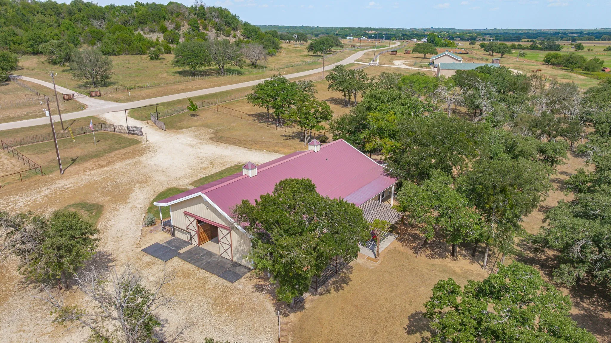 Barn entry.  18'x14' Pergola in back of house