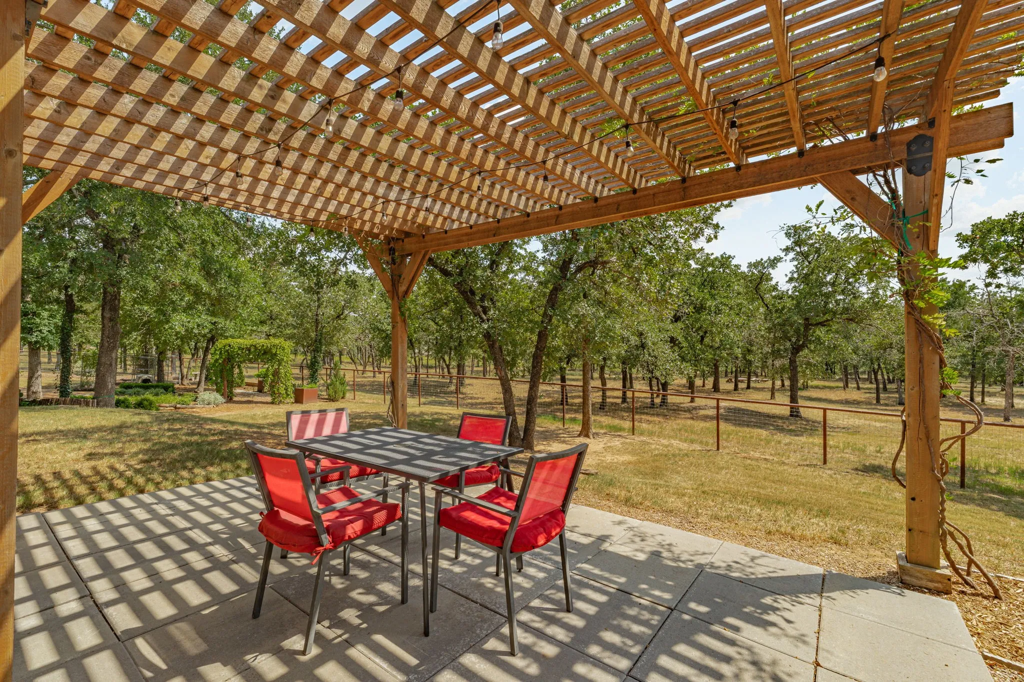 18'x14' pergola.  Shaded throughout the day