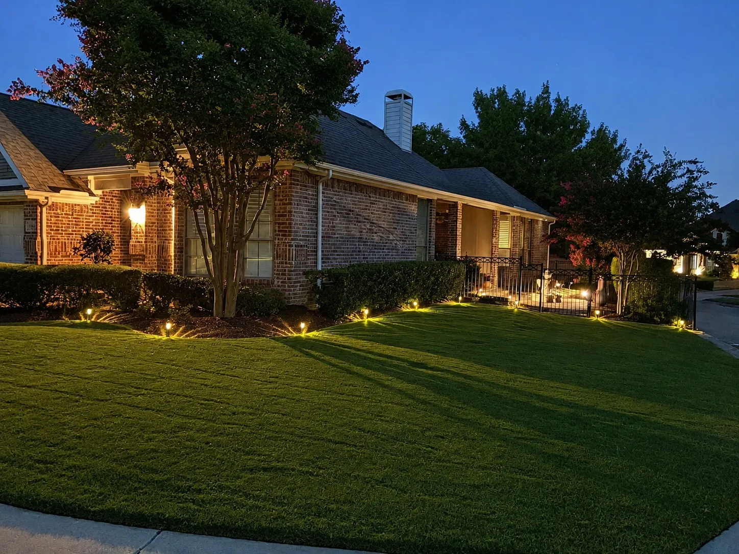 Night View of Patio Area