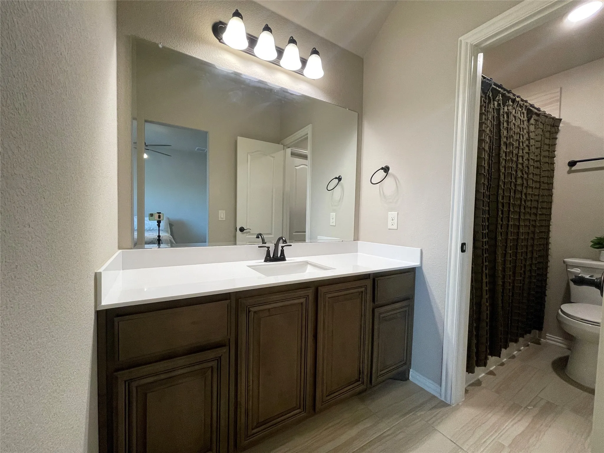 Jack and Jill Bathroom #3 Sink, mirror view of Bedroom #3