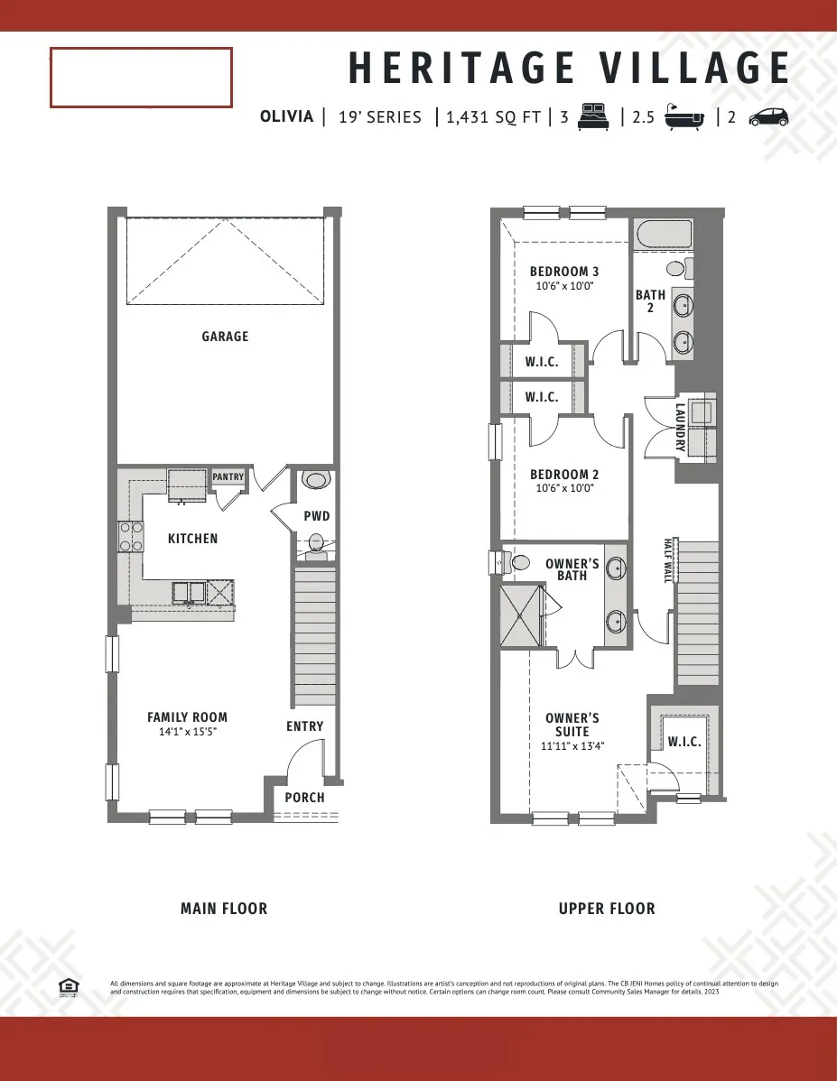 Our beautiful, end unit Olivia floor plan offers the style and space you have been searching for in a lock and leave lifestyle home!