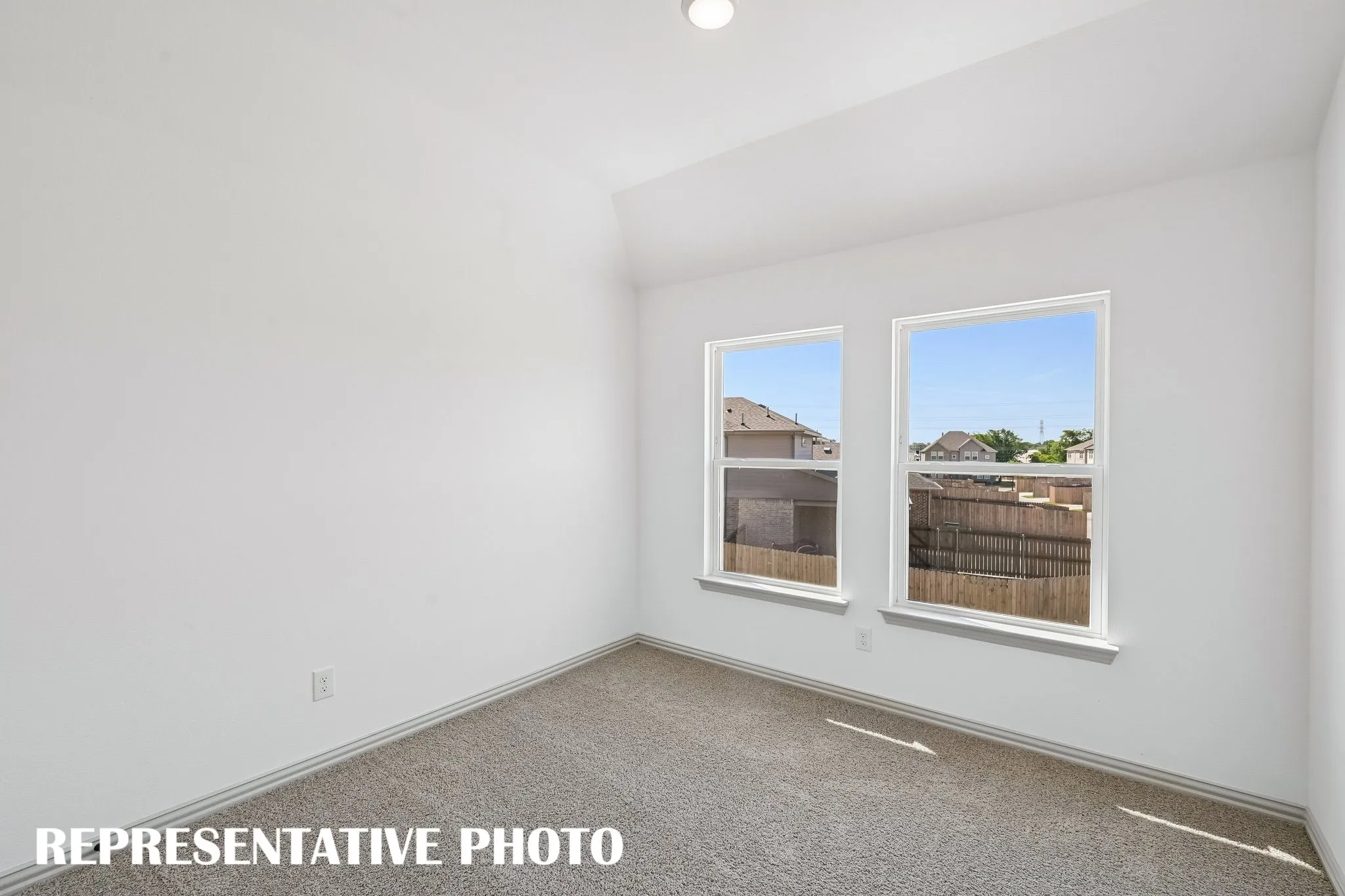 You'll find nicely sized secondary bedrooms in our Olivia plan.  REPRESENTATIVE PHOTO