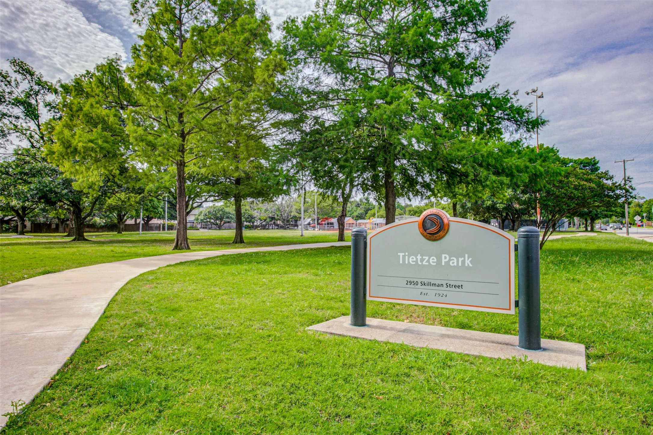Located just a short 4-minute walk (0.2 miles) from the beautiful, historic Tietze Park.