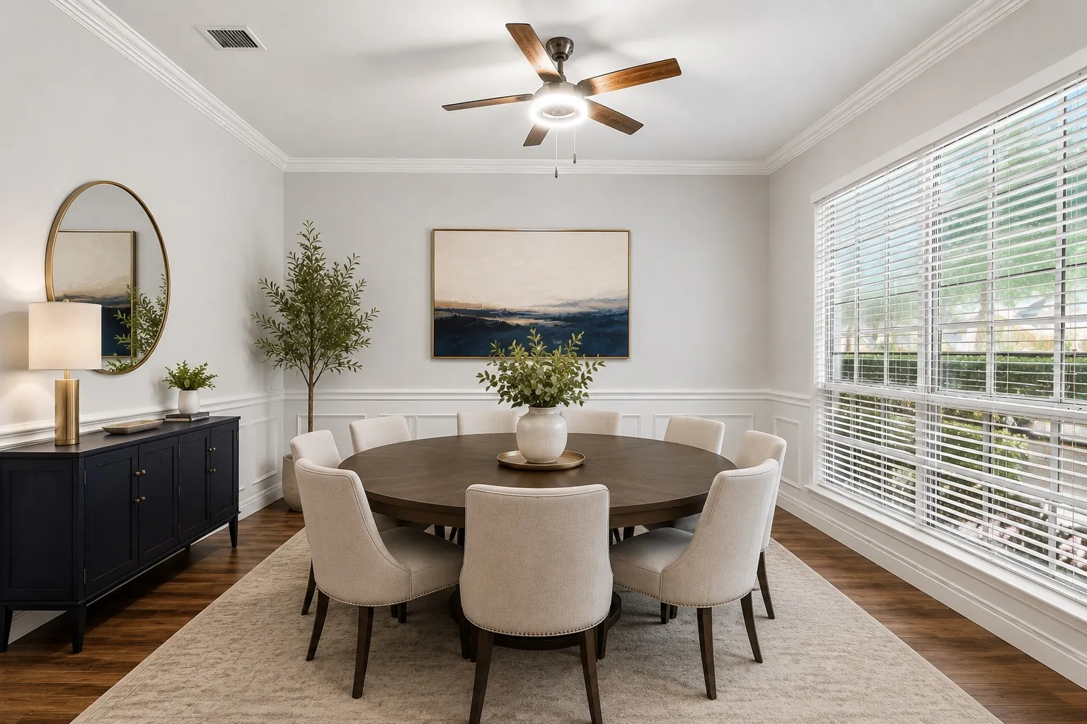 Virtual Staging of Dining Room.