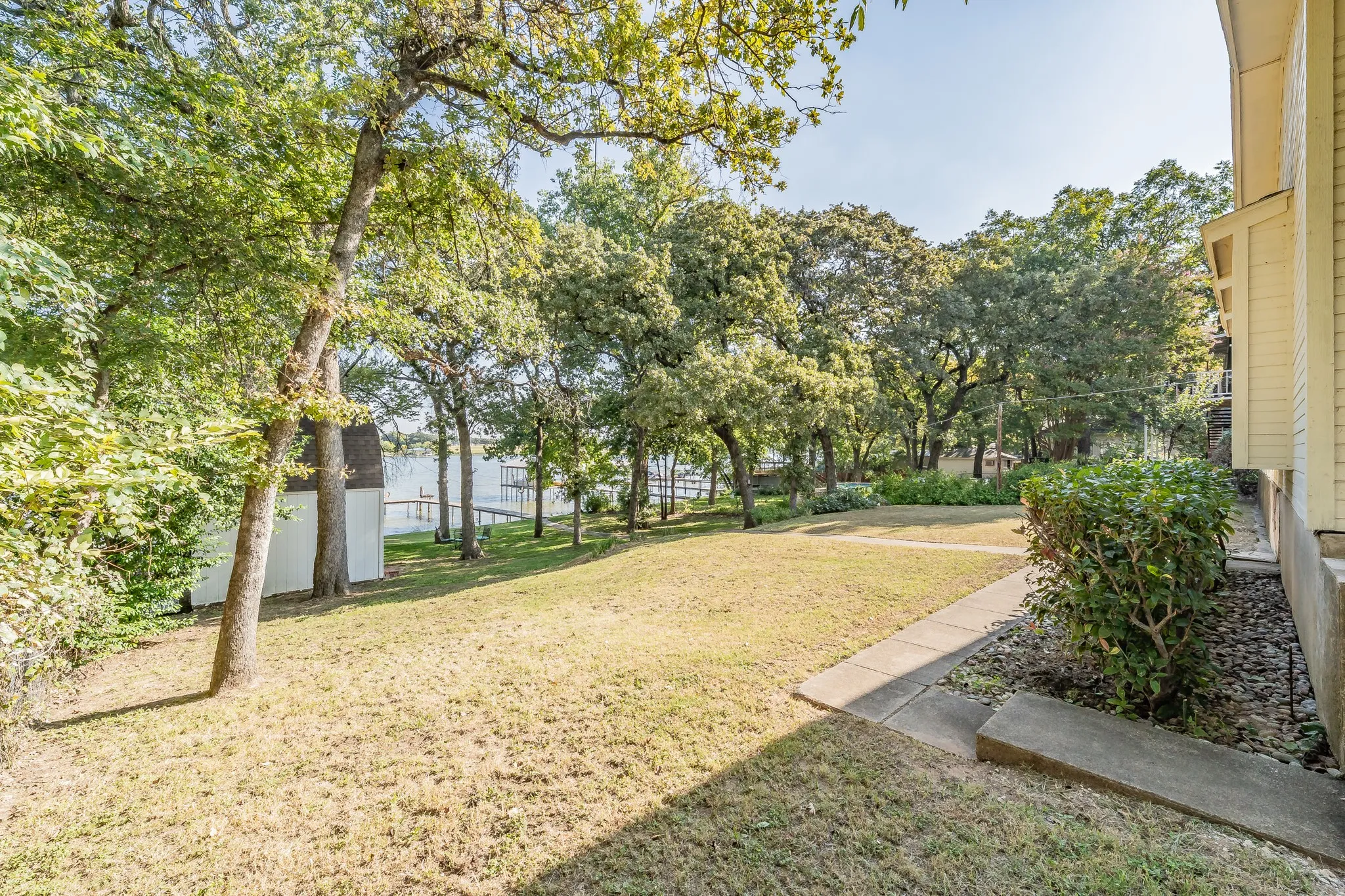 View of yard featuring a water view