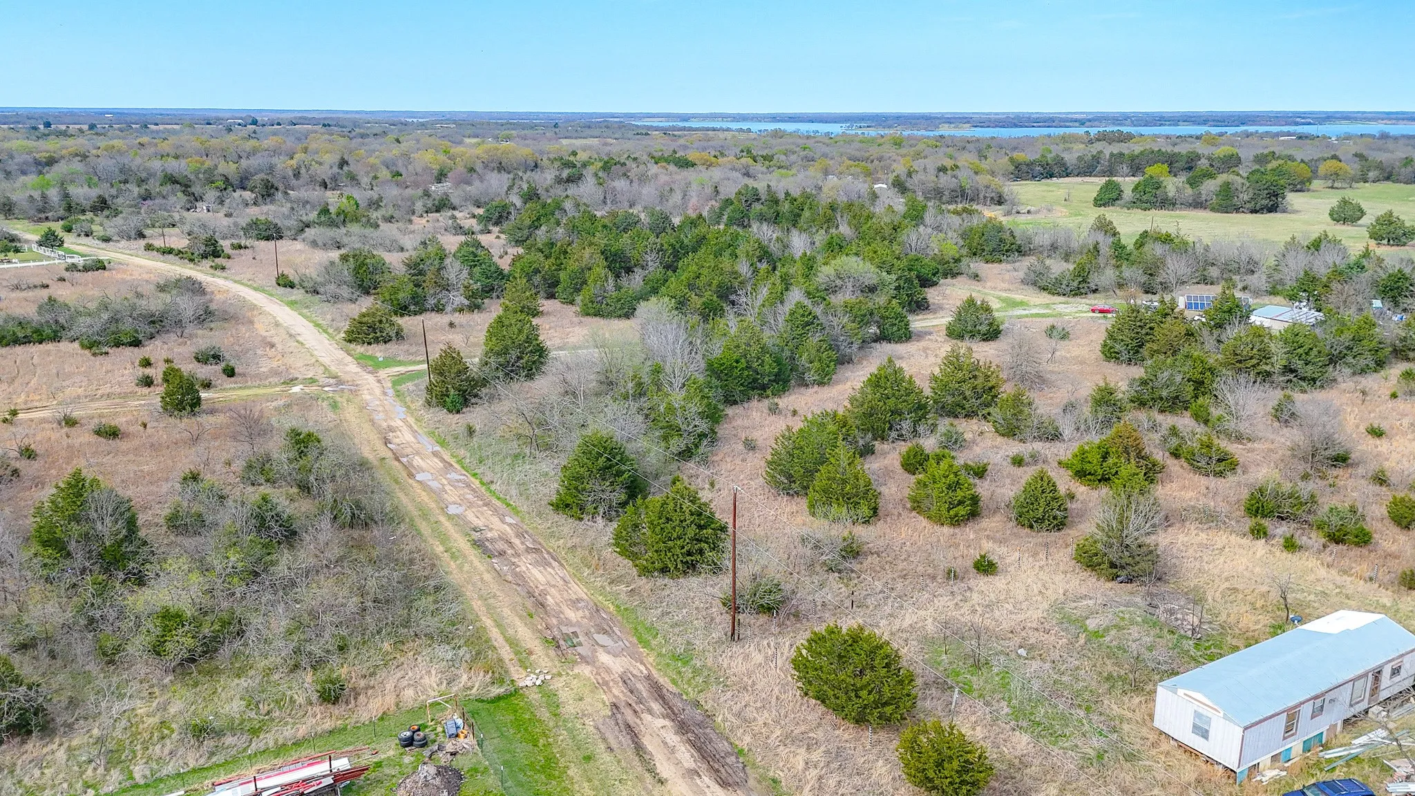 Expansive wooded lot with scattered trees and natural ground cover