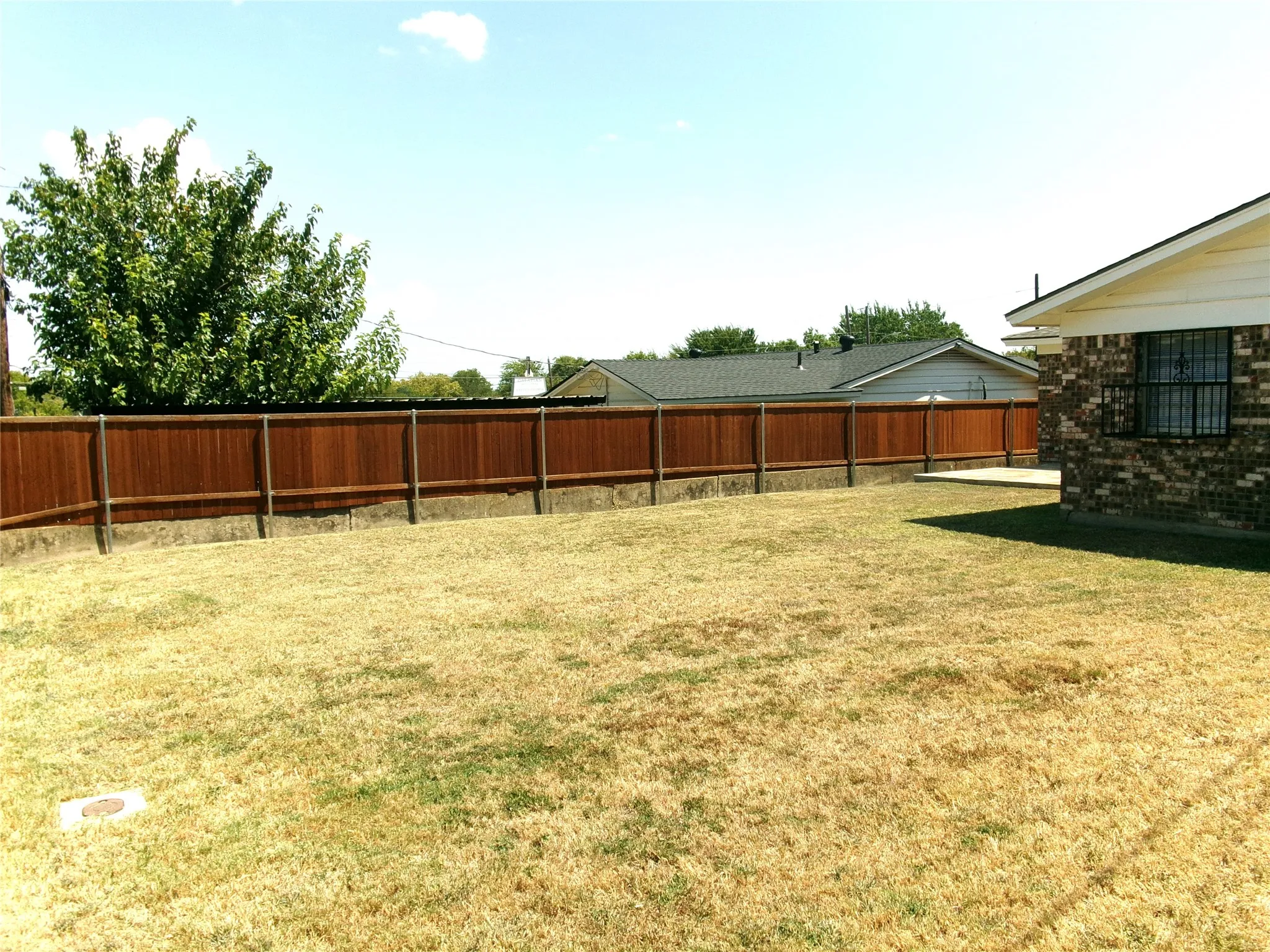 Very Large Fenced Backyard with