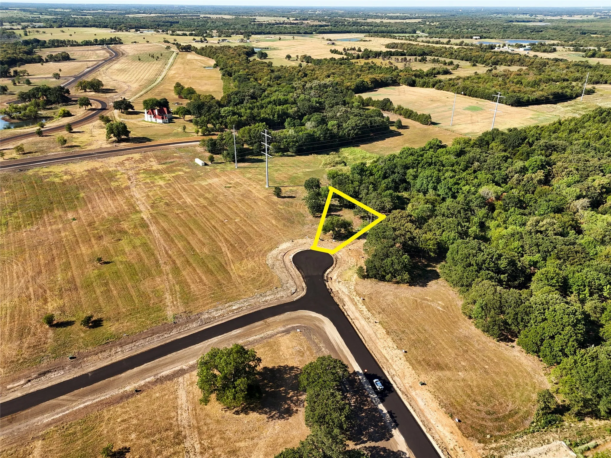 Aerial view with a rural view
