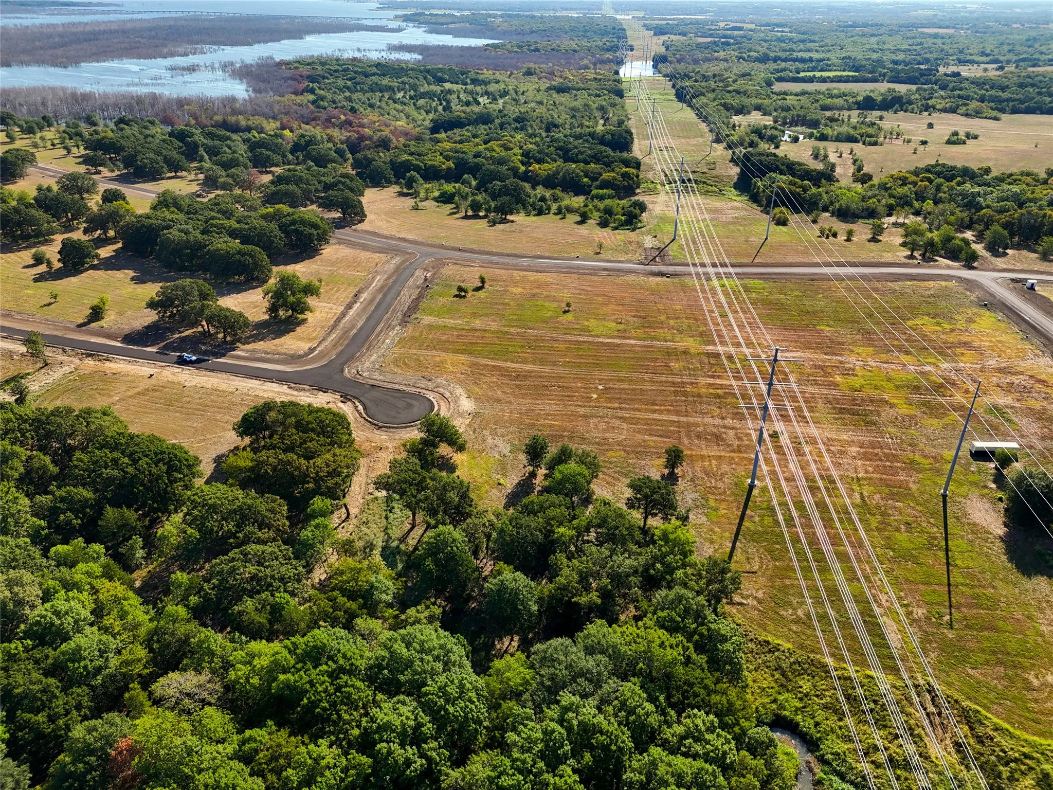 Birds eye view of property with a rural view