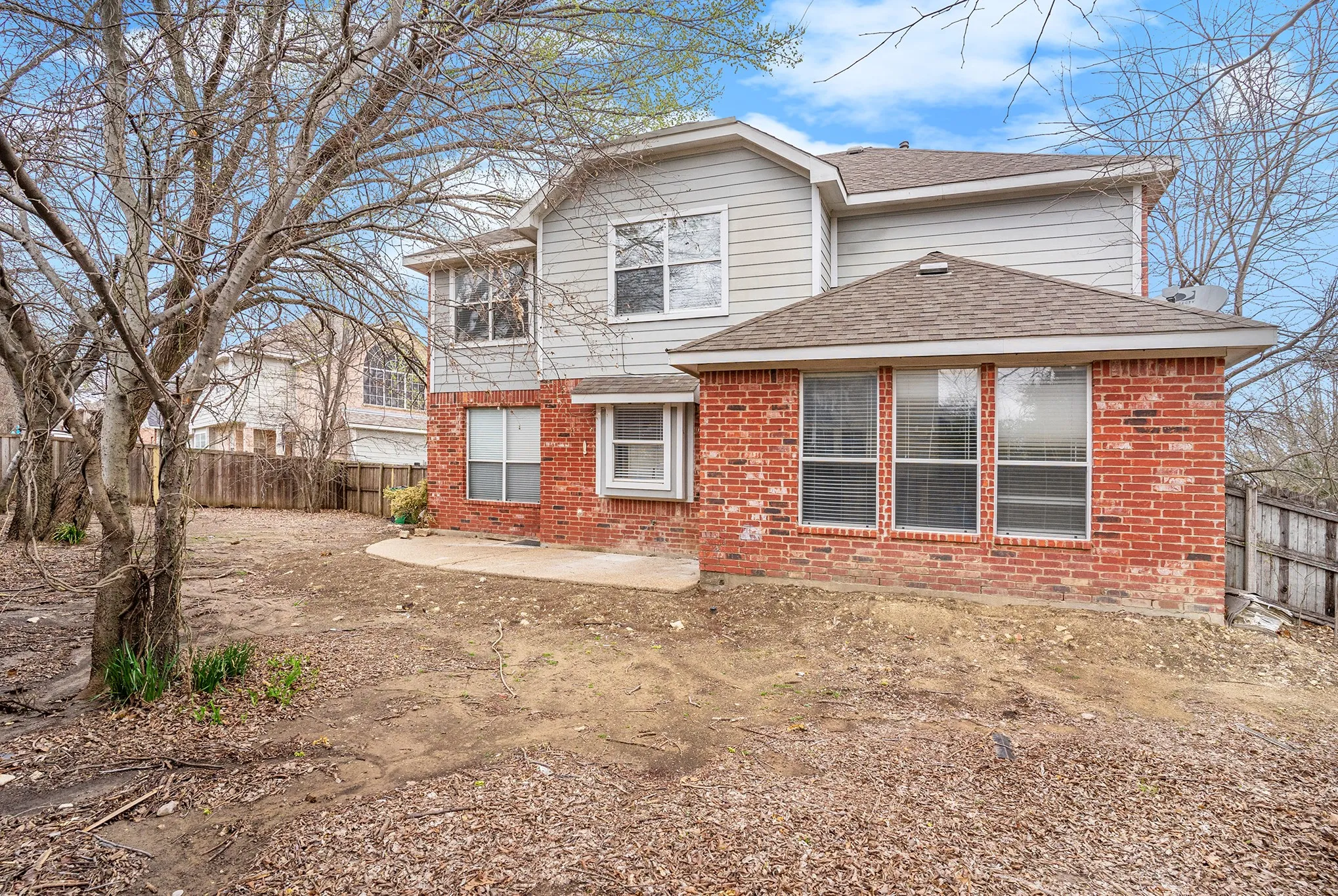 View of back of property