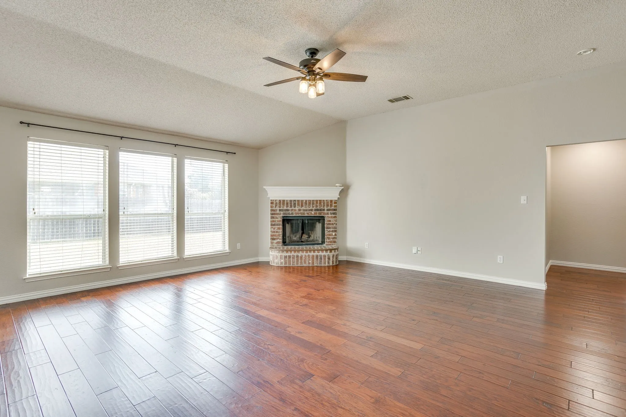 Large windows in living room