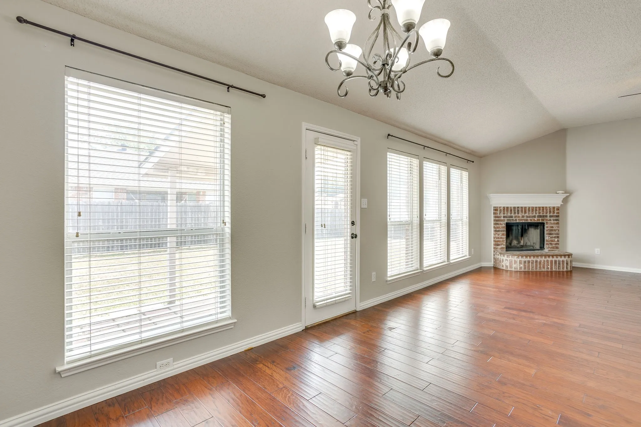 Living room windows/back door