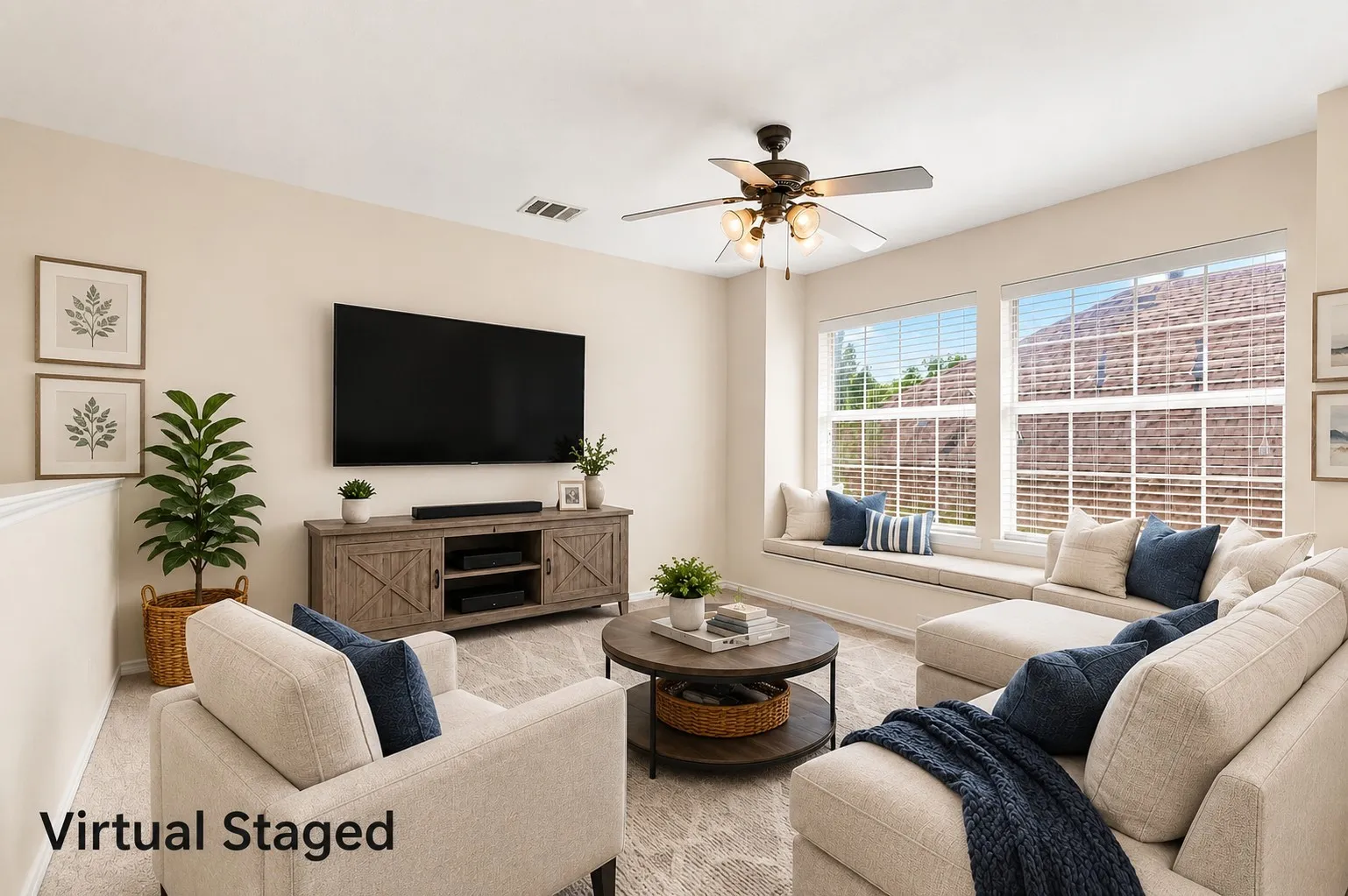 Staged game room