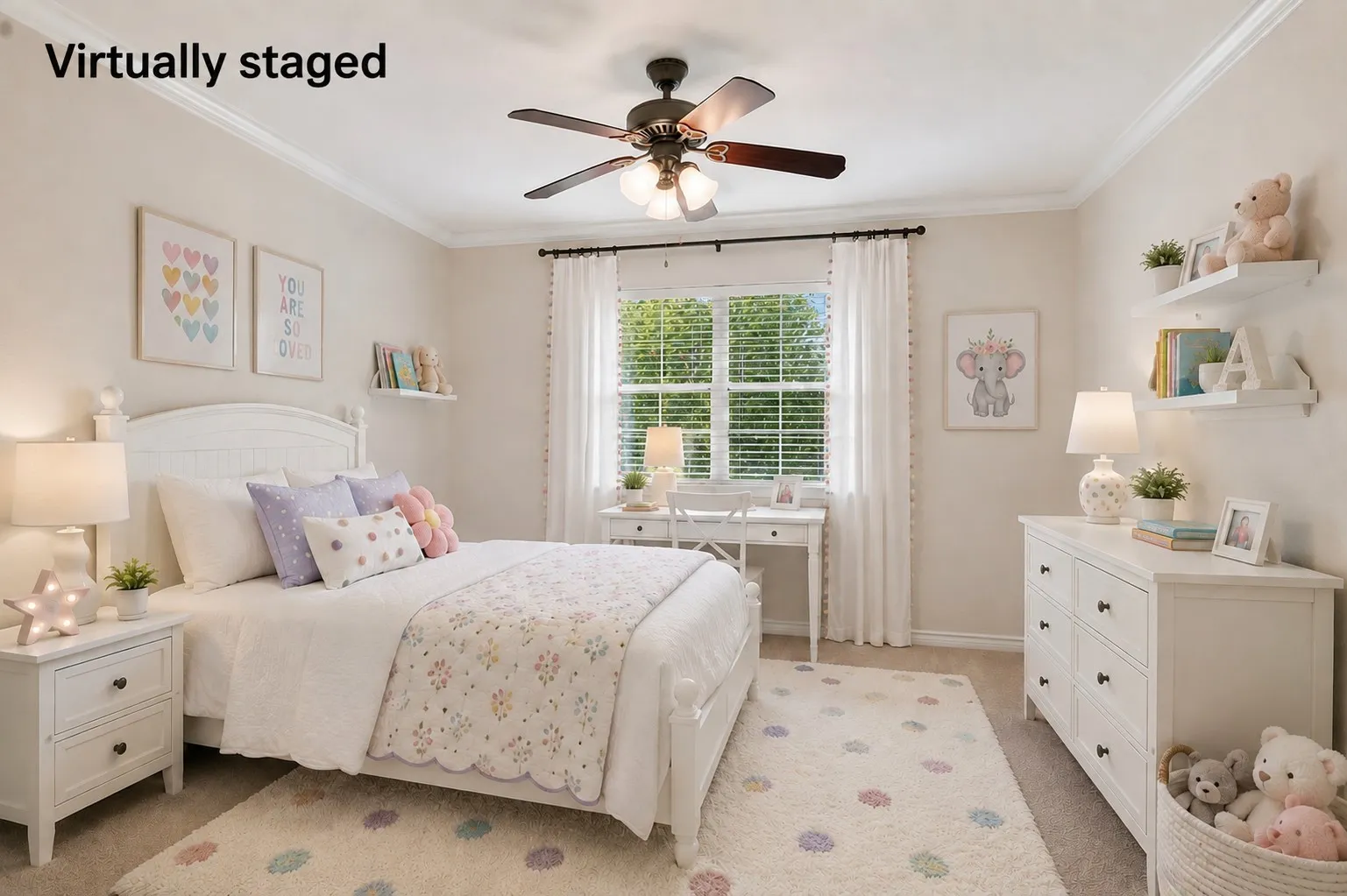 Spacious secondary bedroom with room for furniture