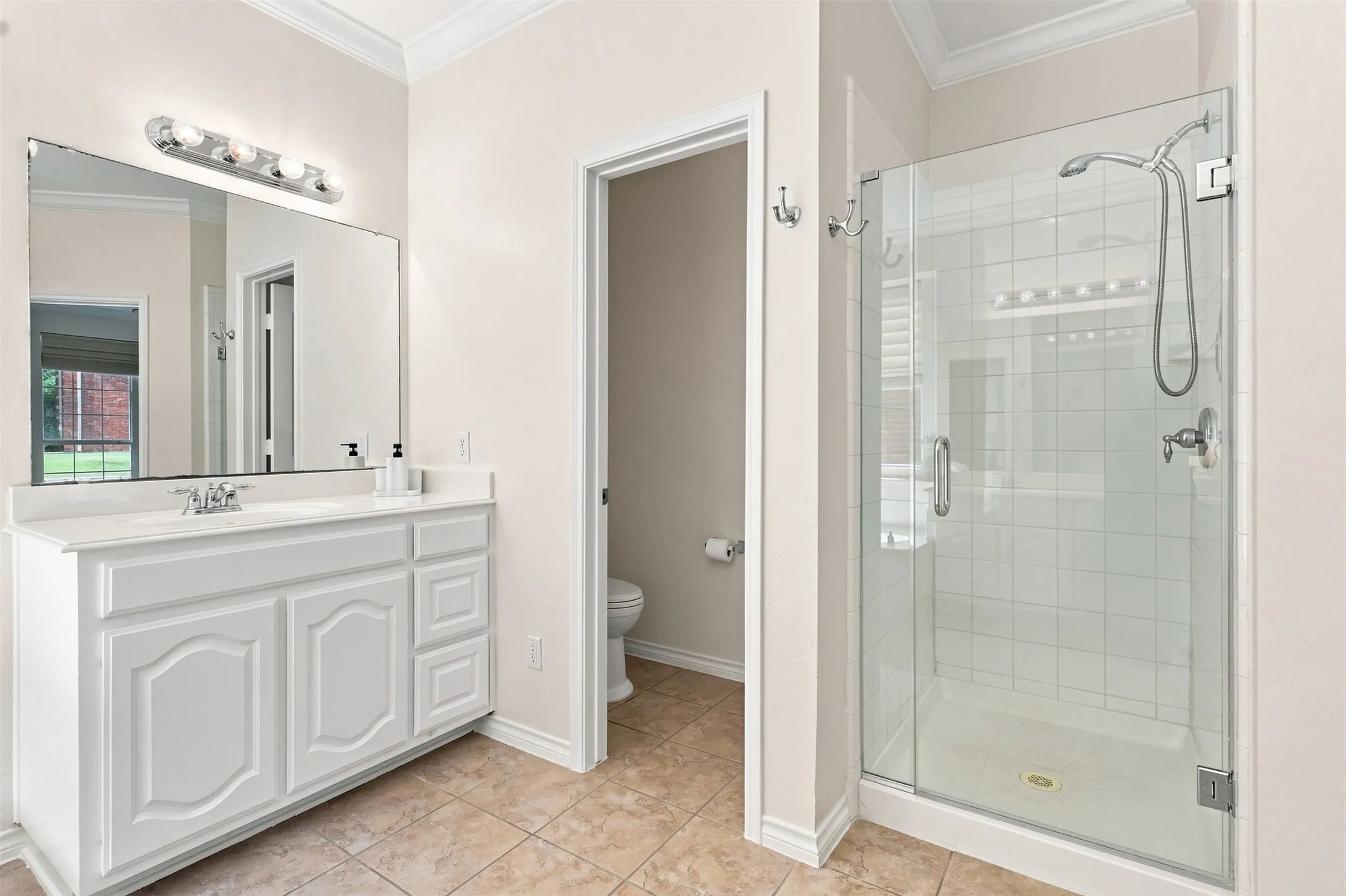 New shower door installed in the summer.