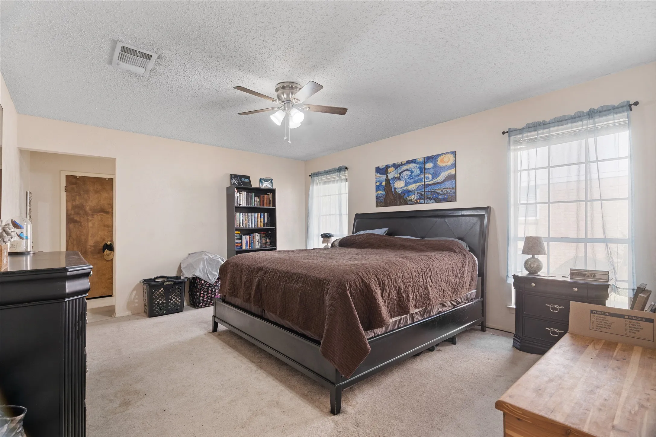 Main bedroom makes room for your personal sanctuary with room for king bed and oversized furniture.