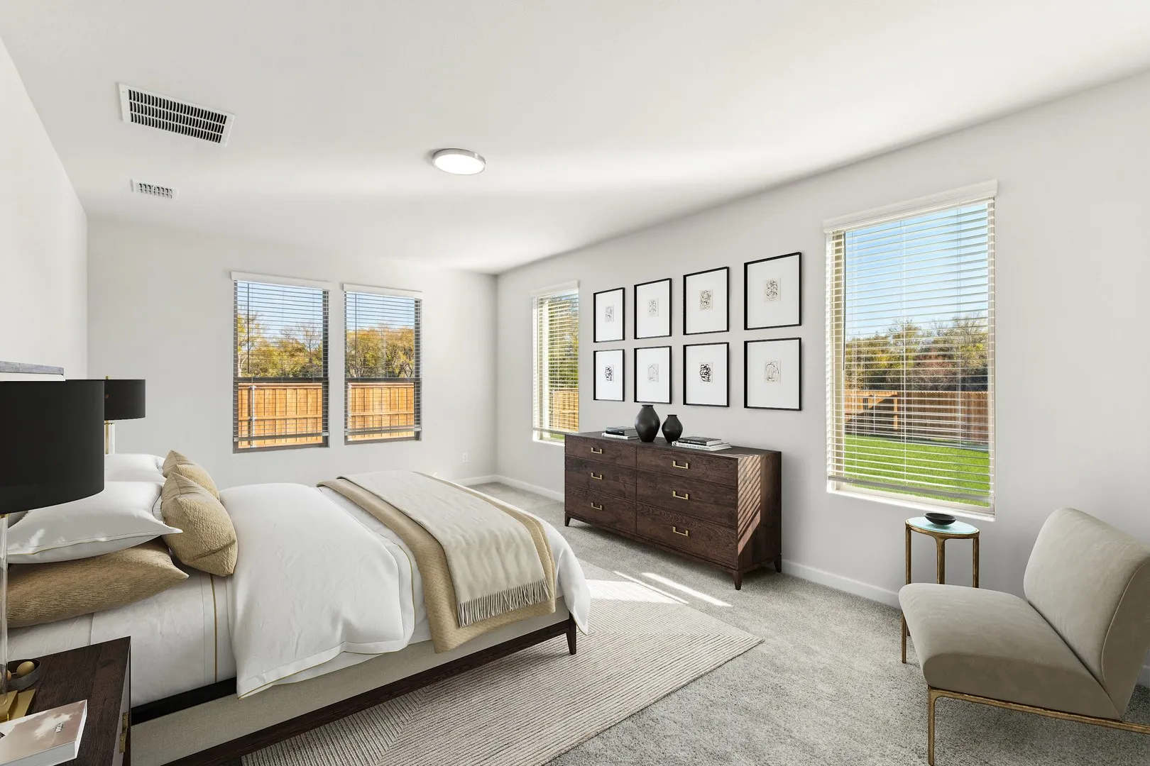 Primary Suite in the Wimbledon home plan by Trophy Signature Homes – REPRESENTATIVE PHOTO