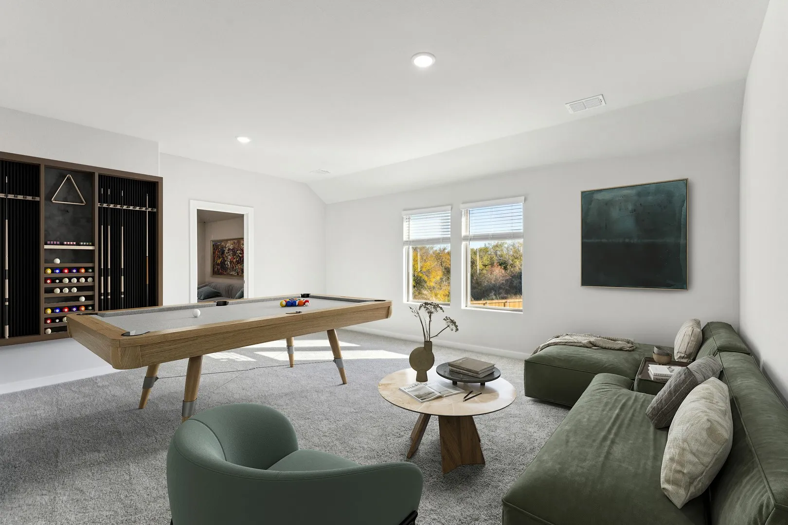 Game Room in the Wimbledon home plan by Trophy Signature Homes – REPRESENTATIVE PHOTO