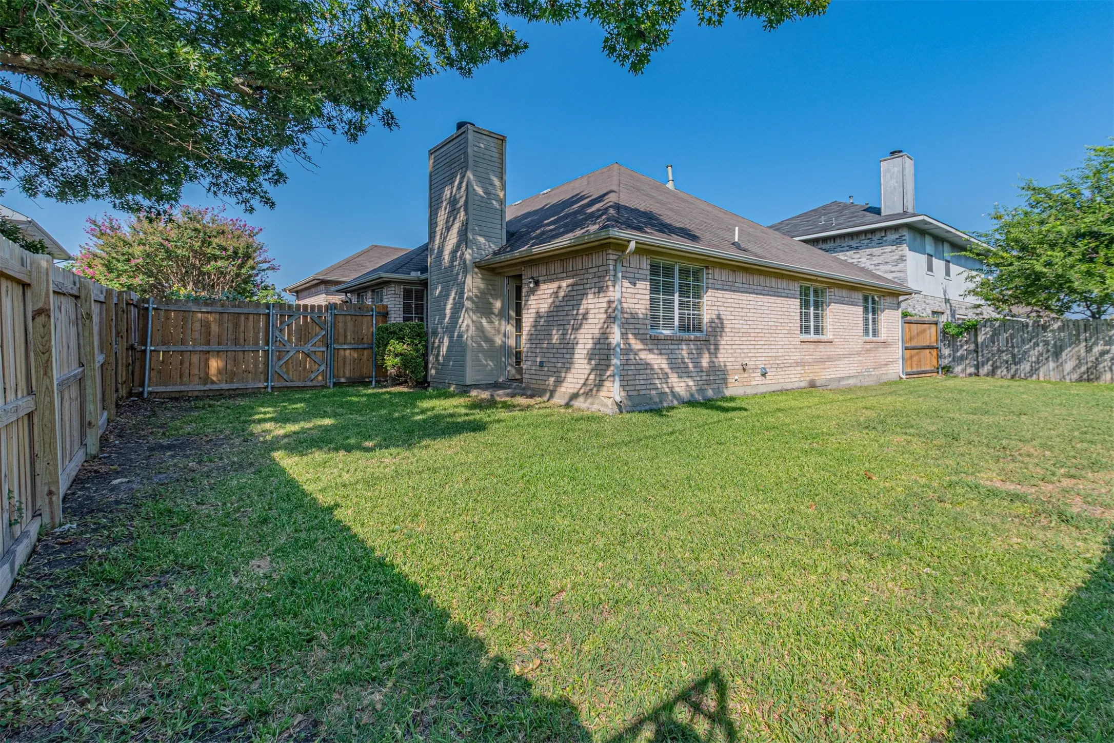 Large backyard. Room for entertaining or play