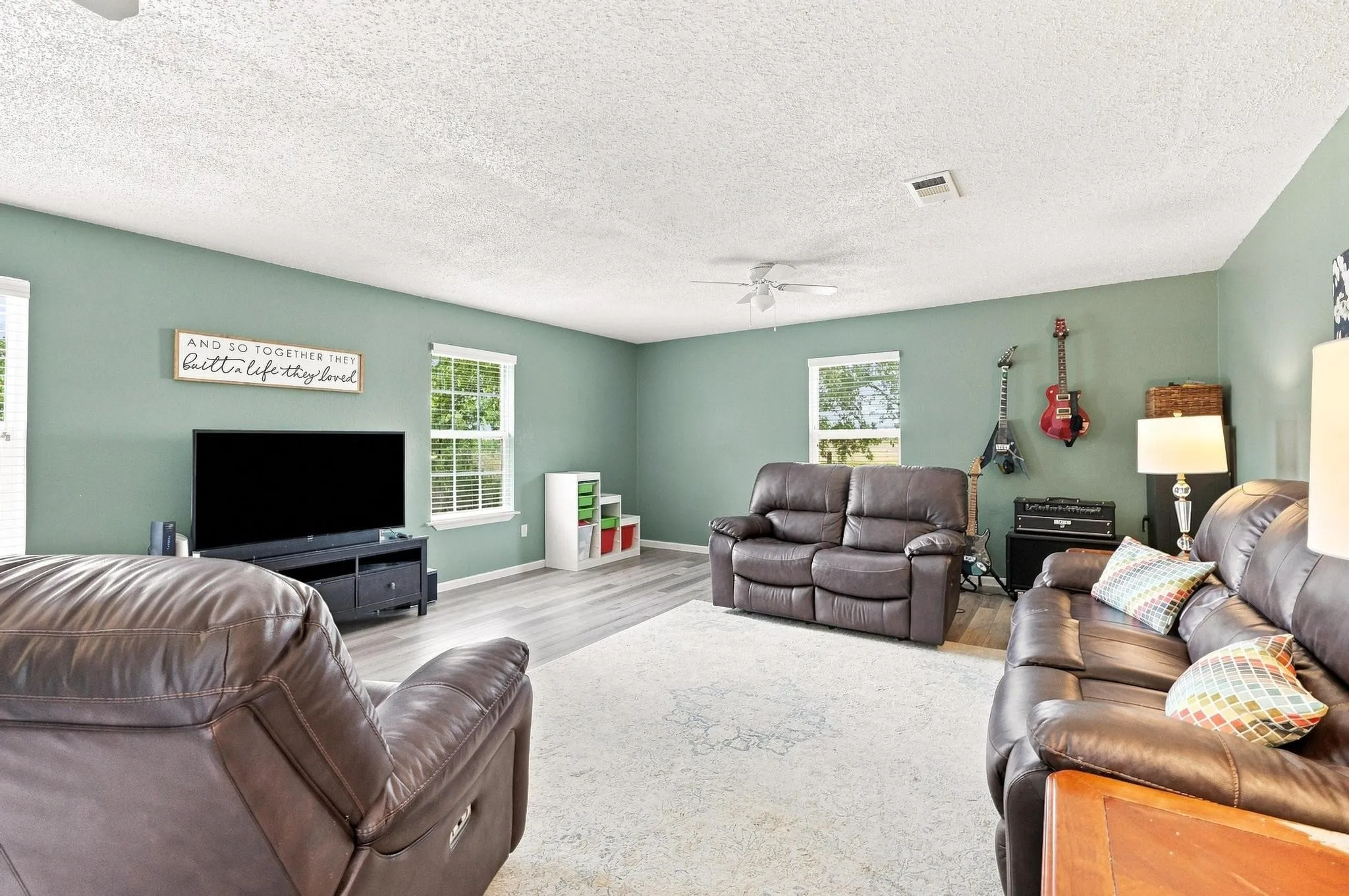 Large bedroom used as living room