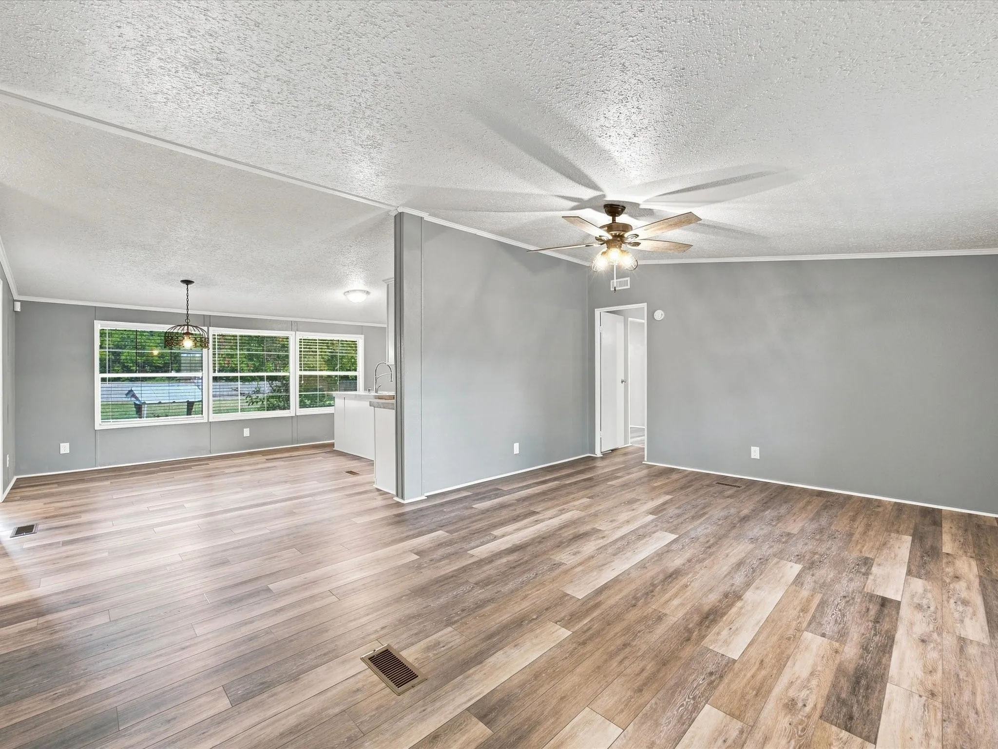 Walking in the front door you walk into the living room