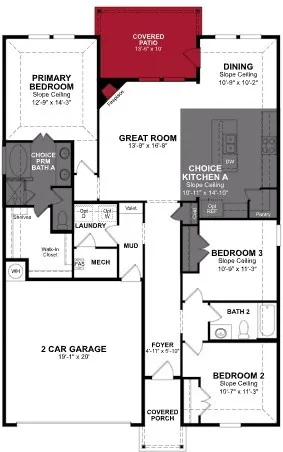 Beazer Homes The Villages of Hurricane Creek Sierra floorplan.