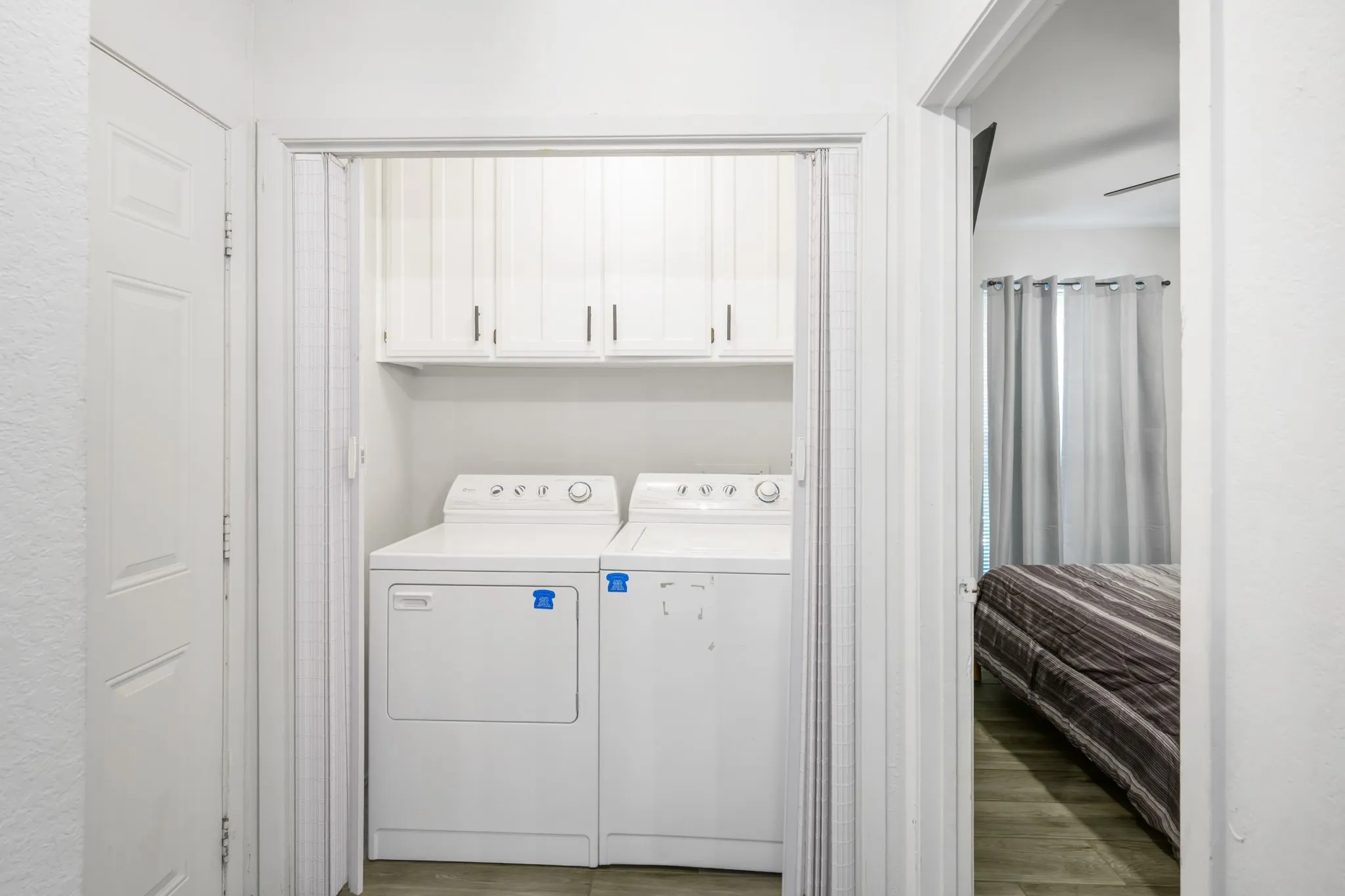 Laundry located in hall.