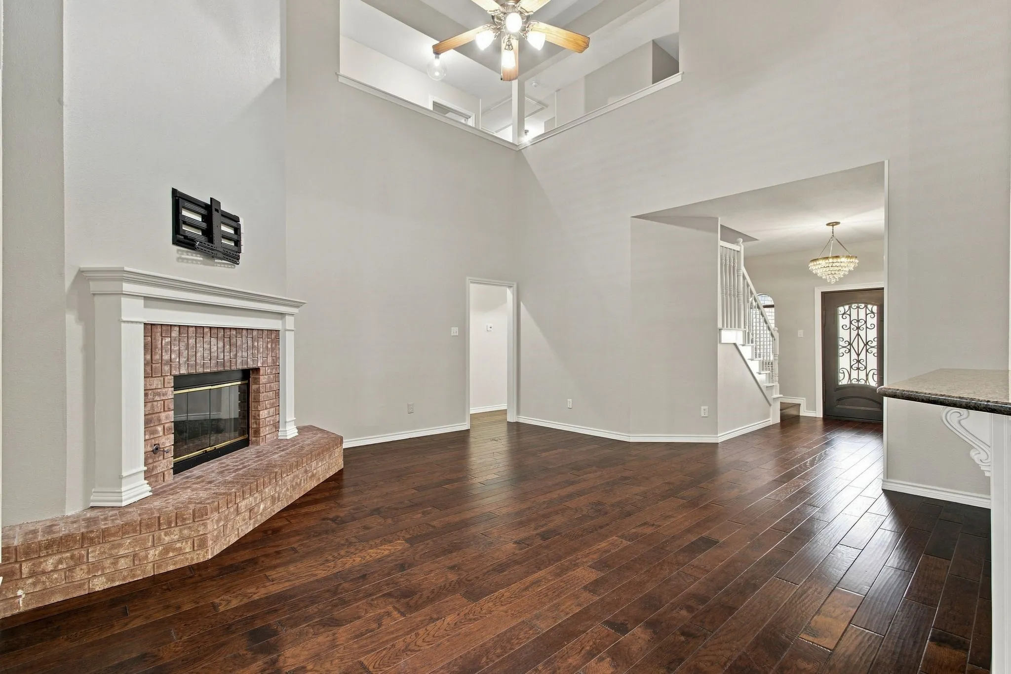 Volume Ceiling in family room.