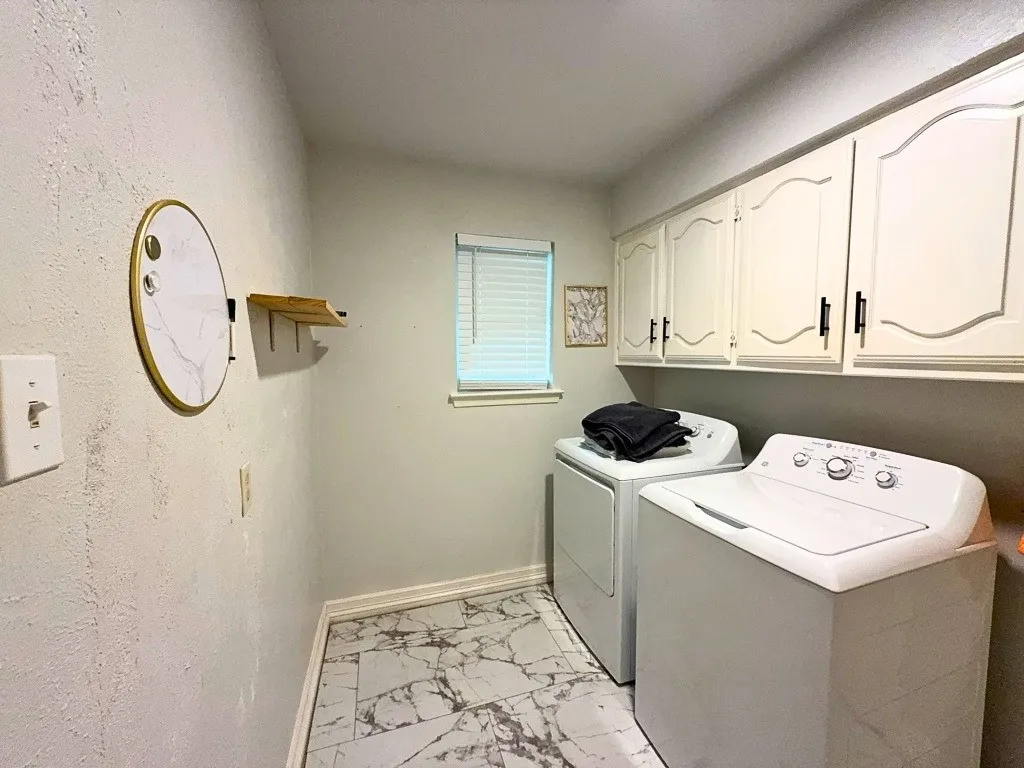 Laundry room with washer and dryer connections