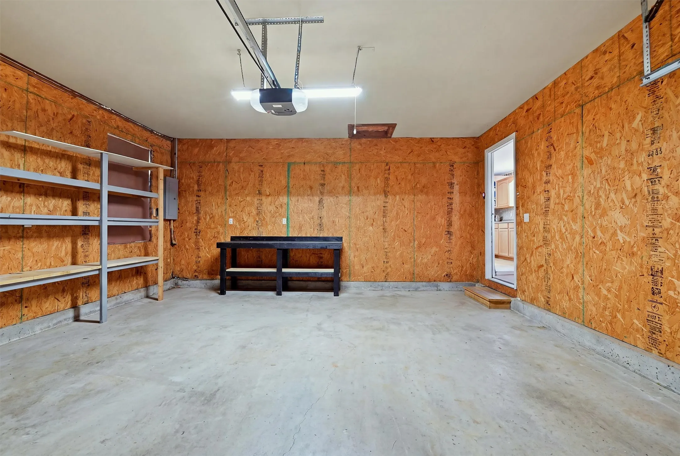 Virtually Decluttered Attached 2 car garage