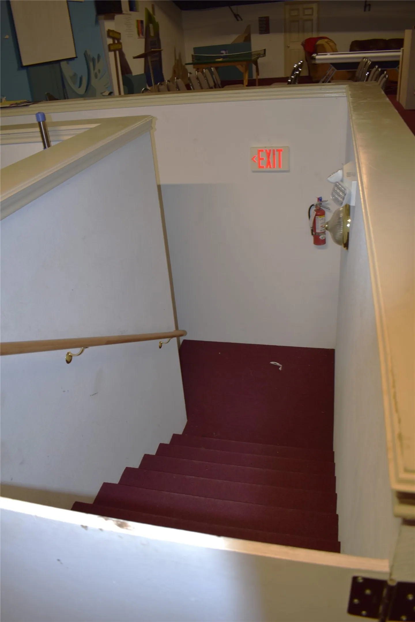 Two staircases meet fire code requirements