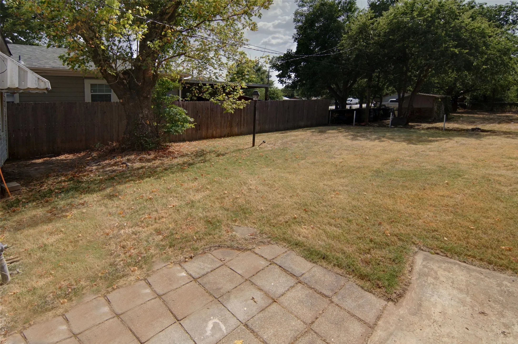 huge  backyard with privacy fence