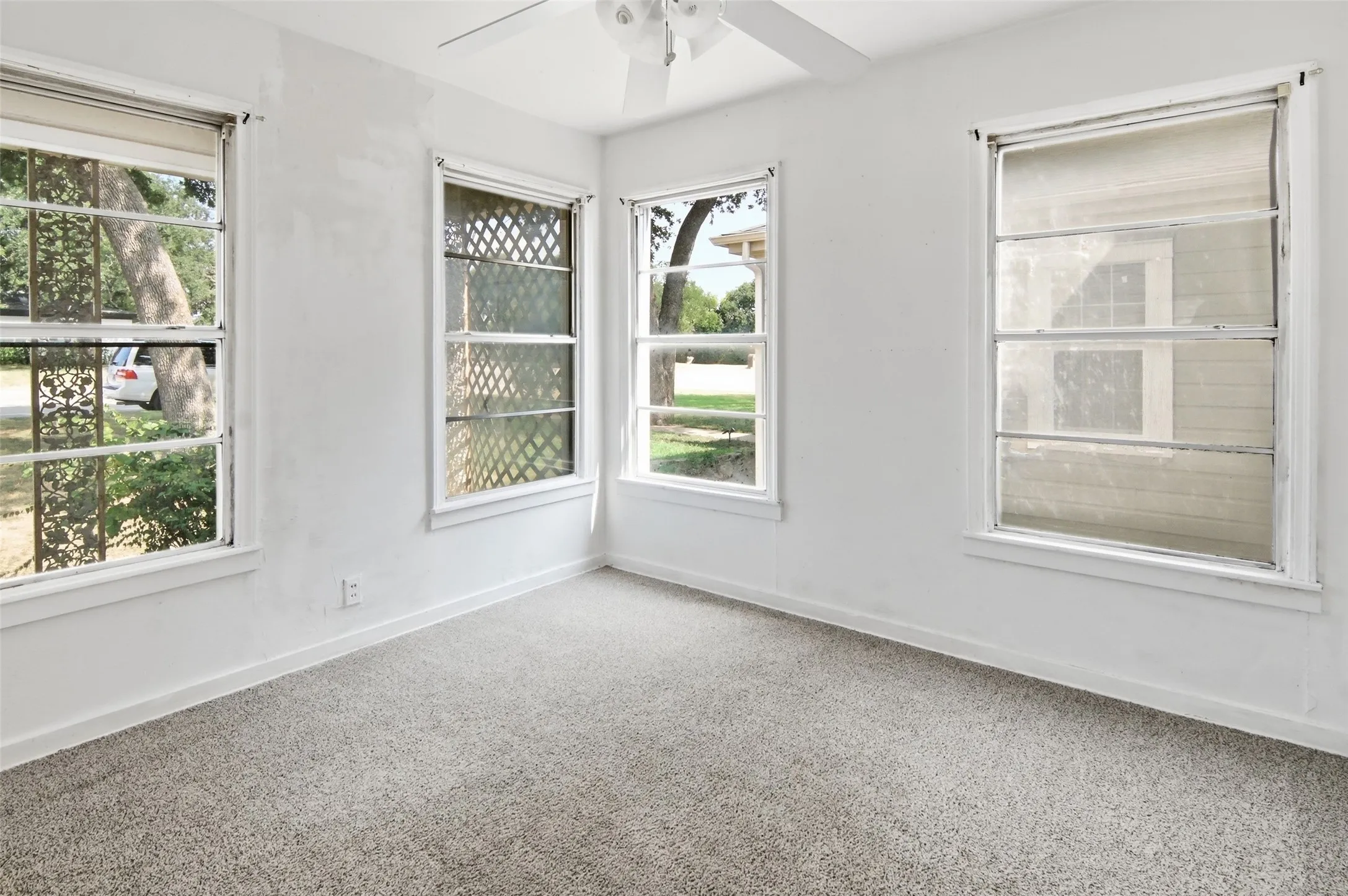 Primary bedroom with amazing windows